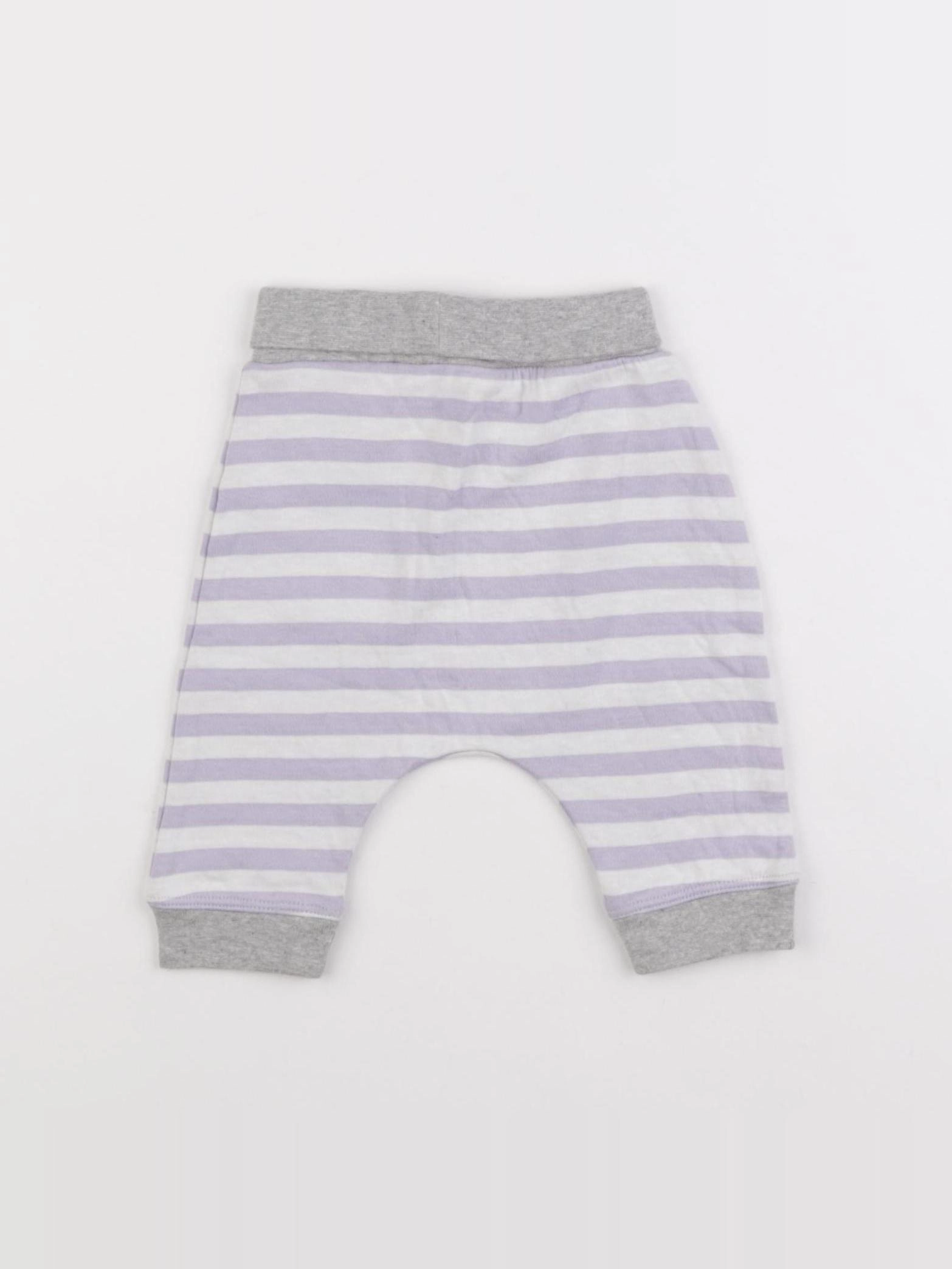 Boutchou - sarouel violet, blanc - 1 mois