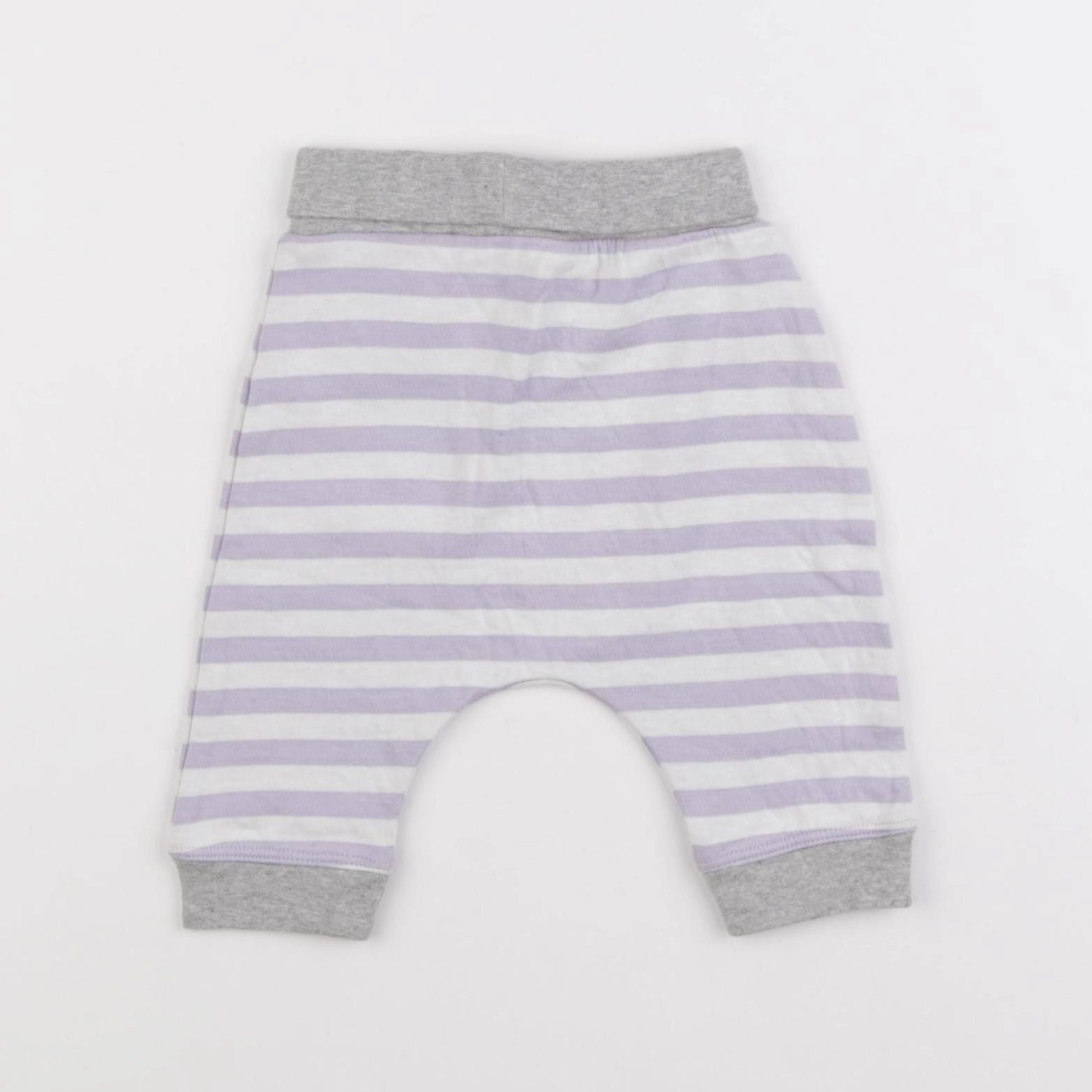 Boutchou - sarouel violet, blanc - 1 mois