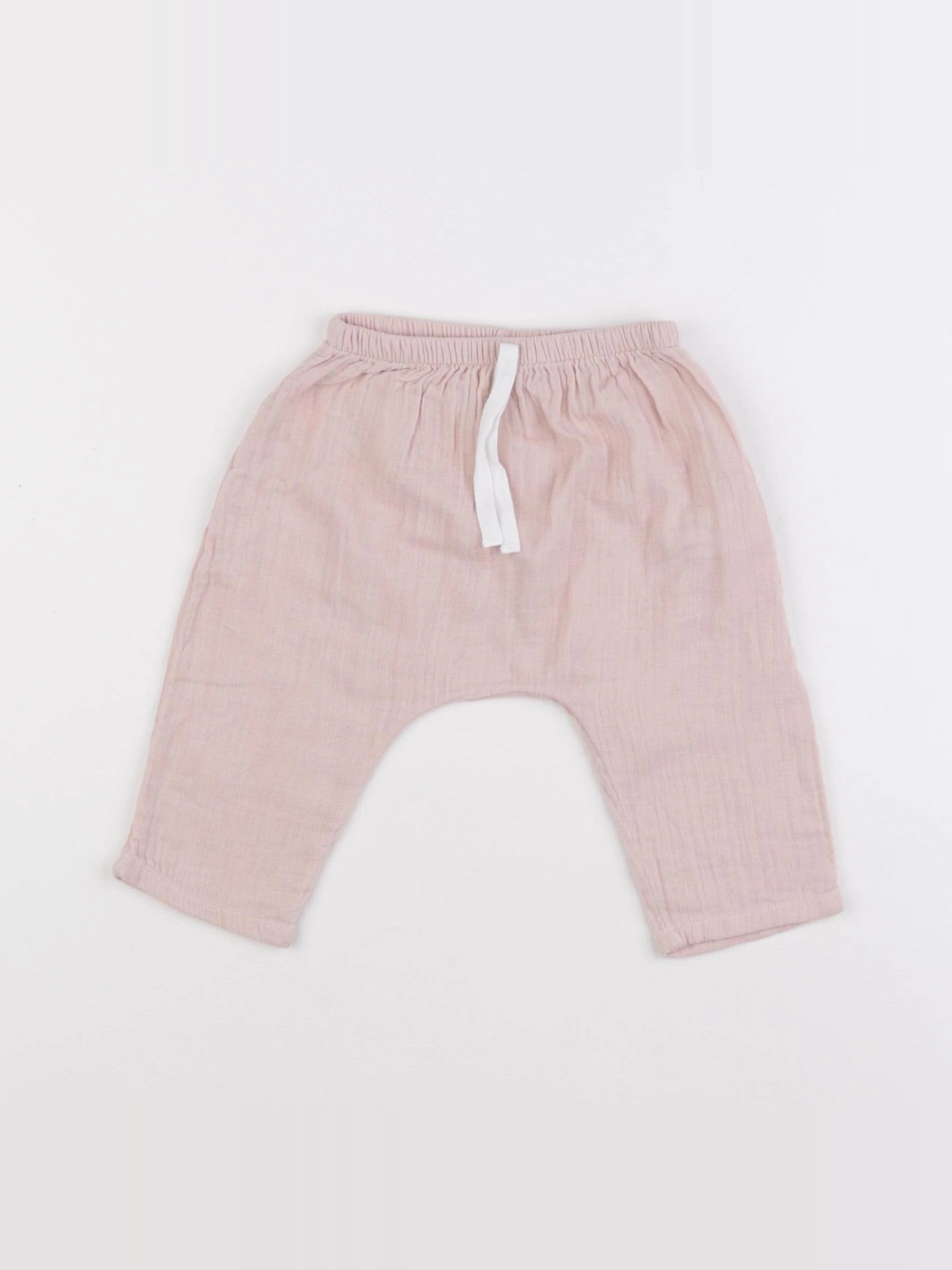 Petit Bateau - sarouel rose - 6 mois