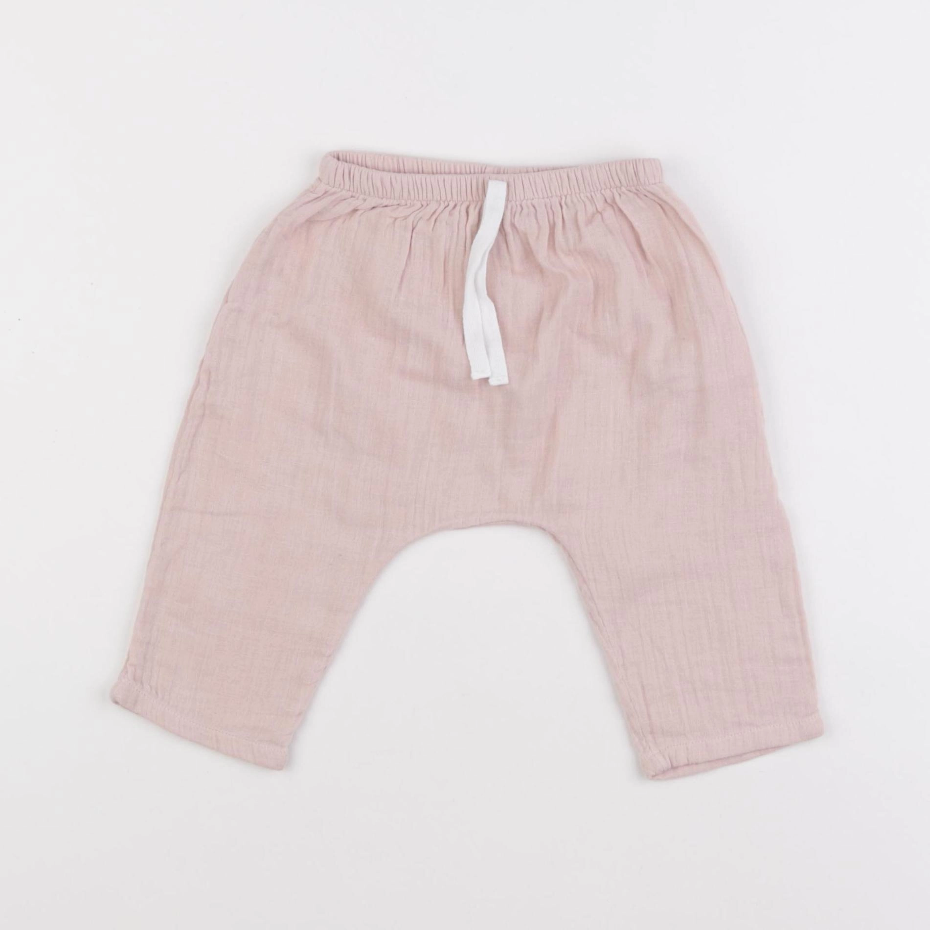 Petit Bateau - sarouel rose - 6 mois