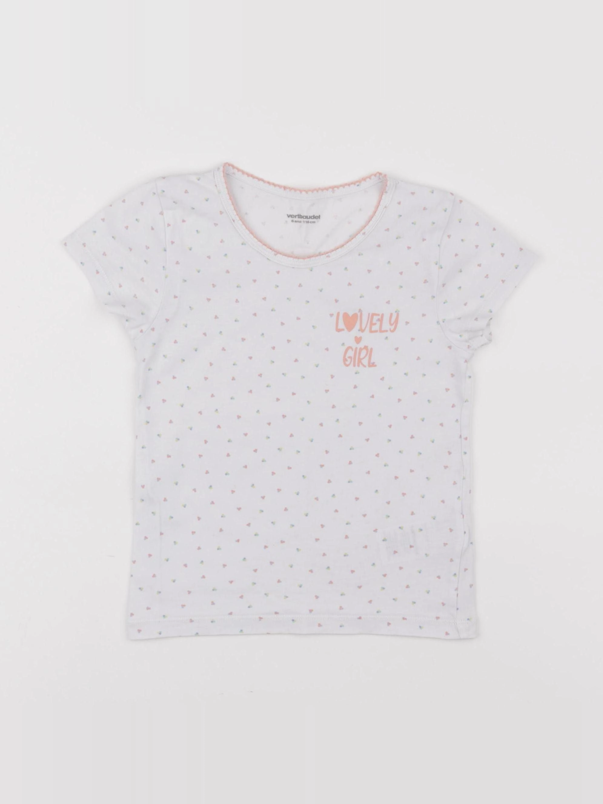 Vertbaudet - maillot de corps blanc - 6 ans