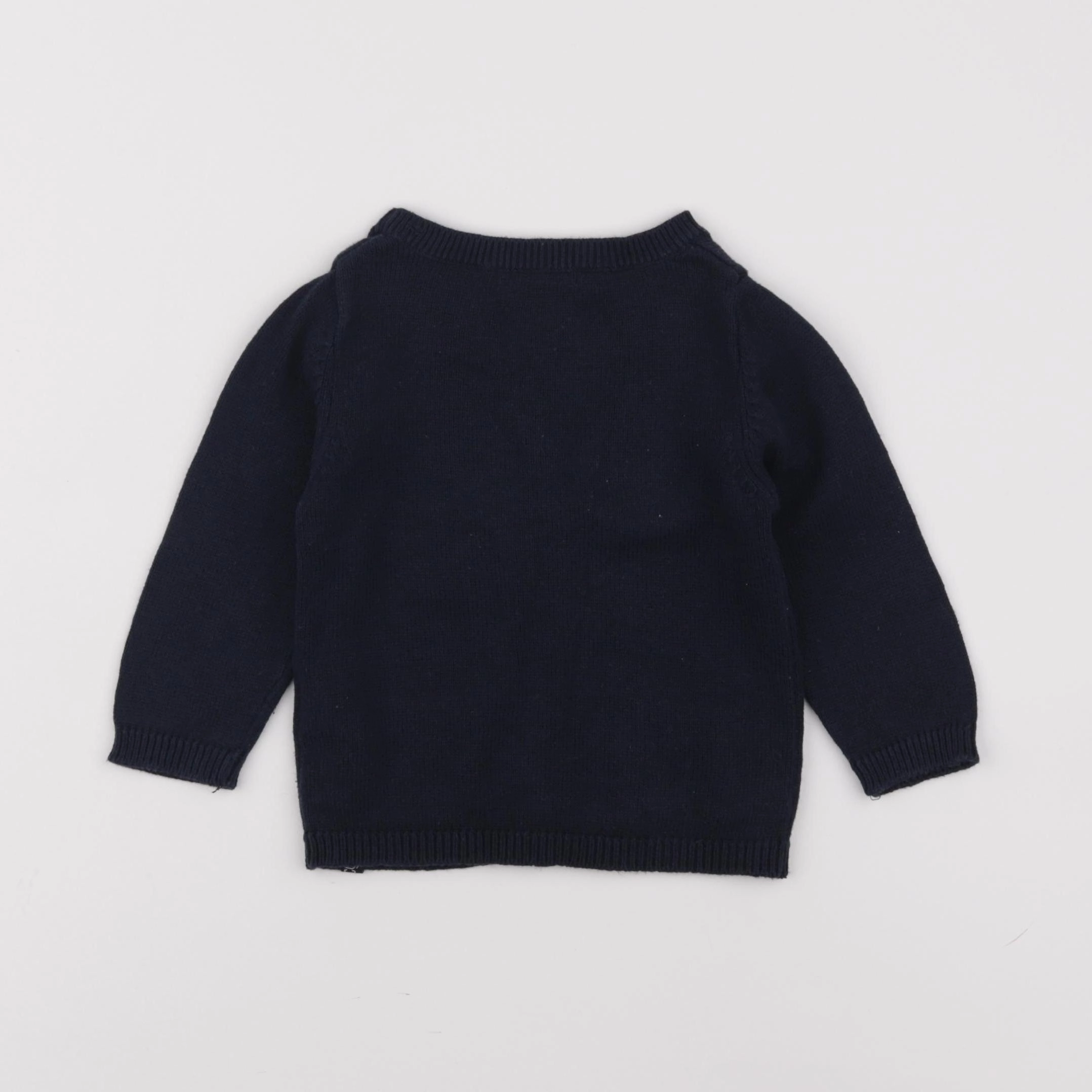 Vertbaudet - gilet bleu - 12 mois