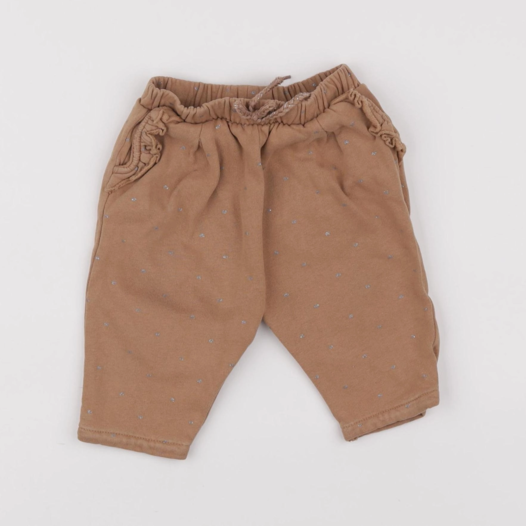 Vertbaudet - pantalon marron, or - 9 mois