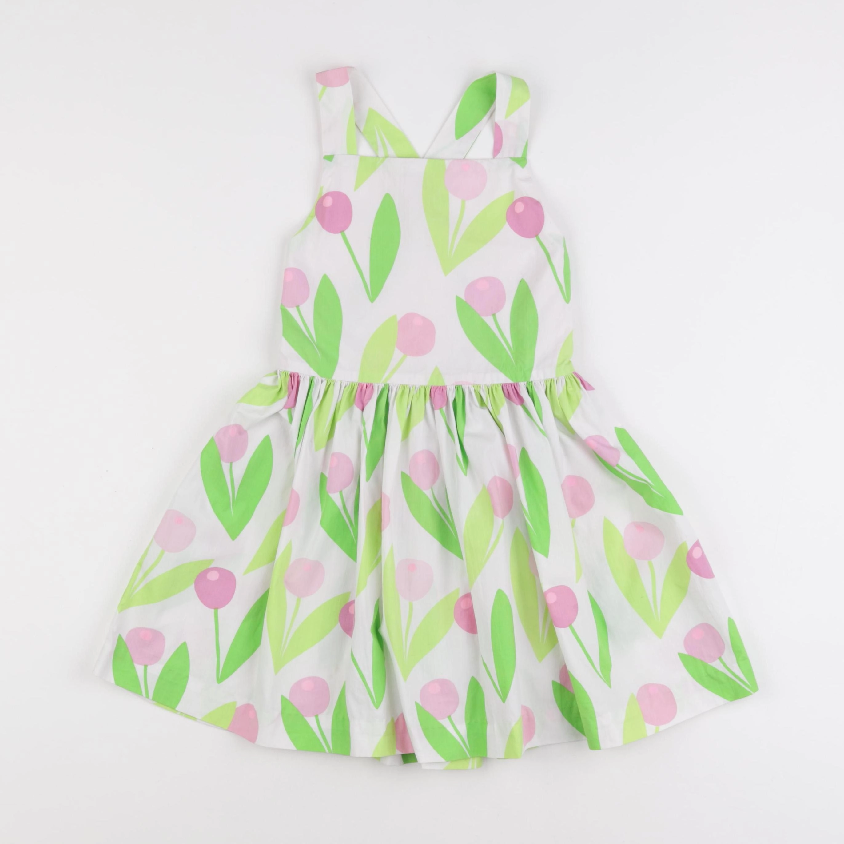Jacadi - robe blanc, vert - 5 ans