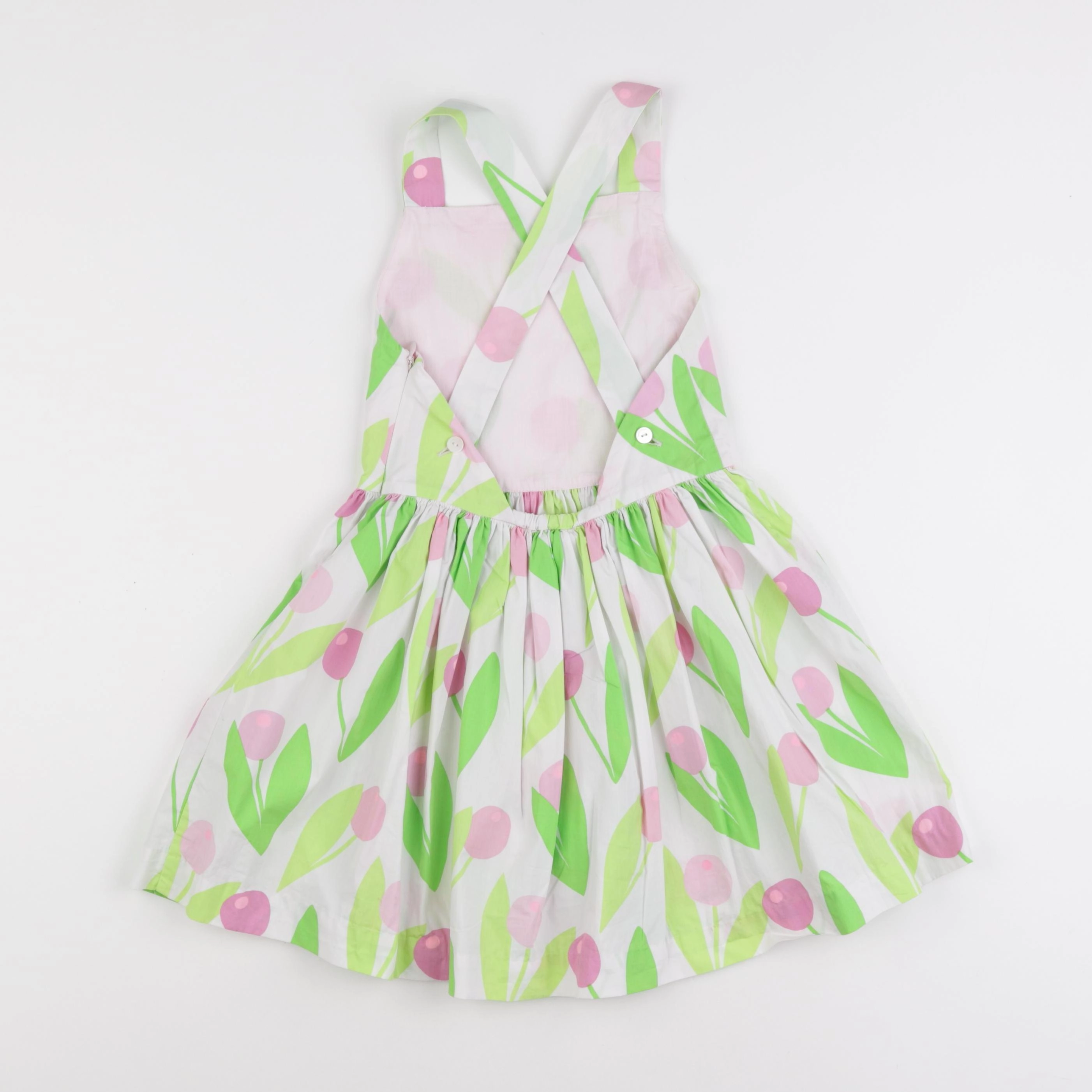 Jacadi - robe blanc, vert - 5 ans