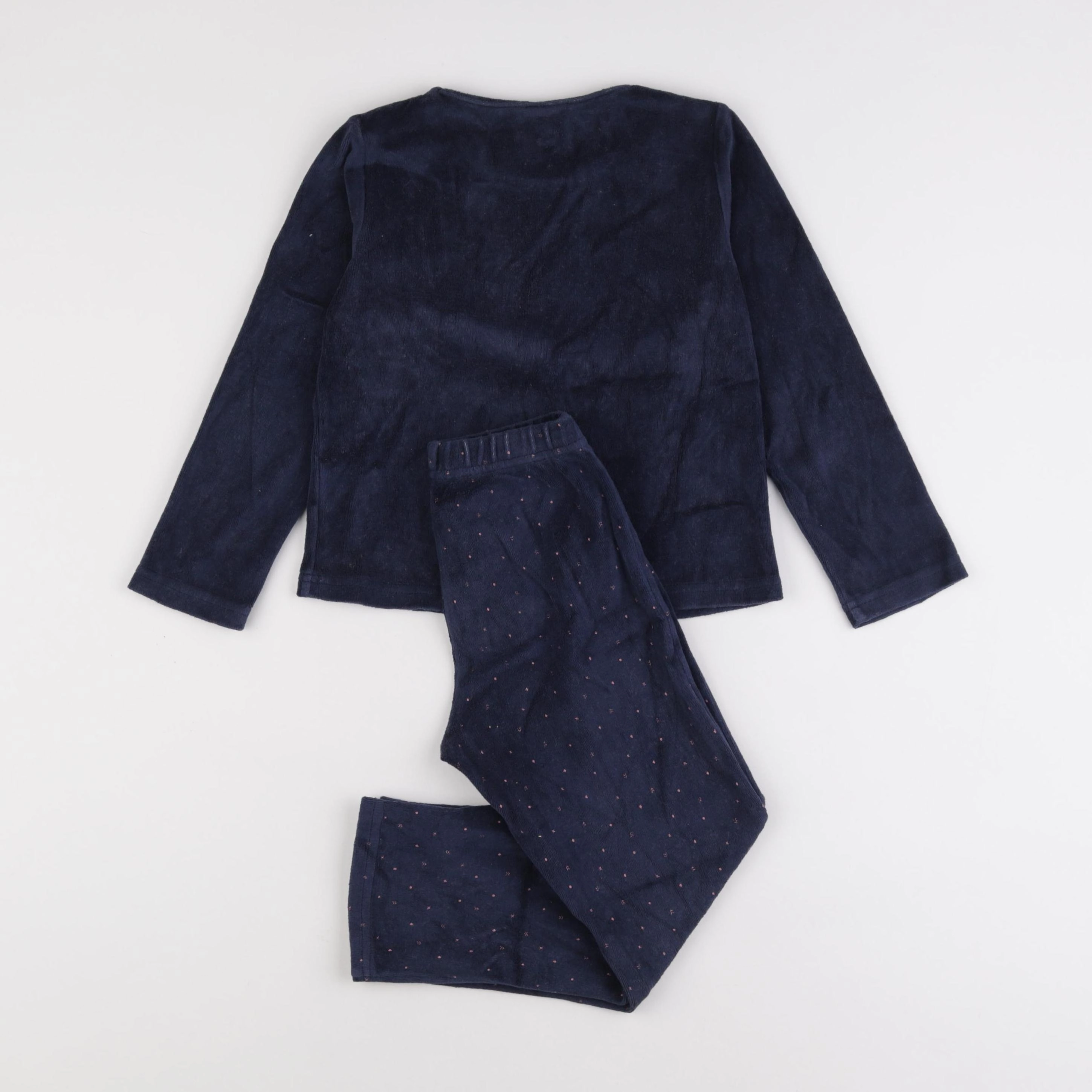 Vertbaudet - pyjama velours bleu - 6 ans