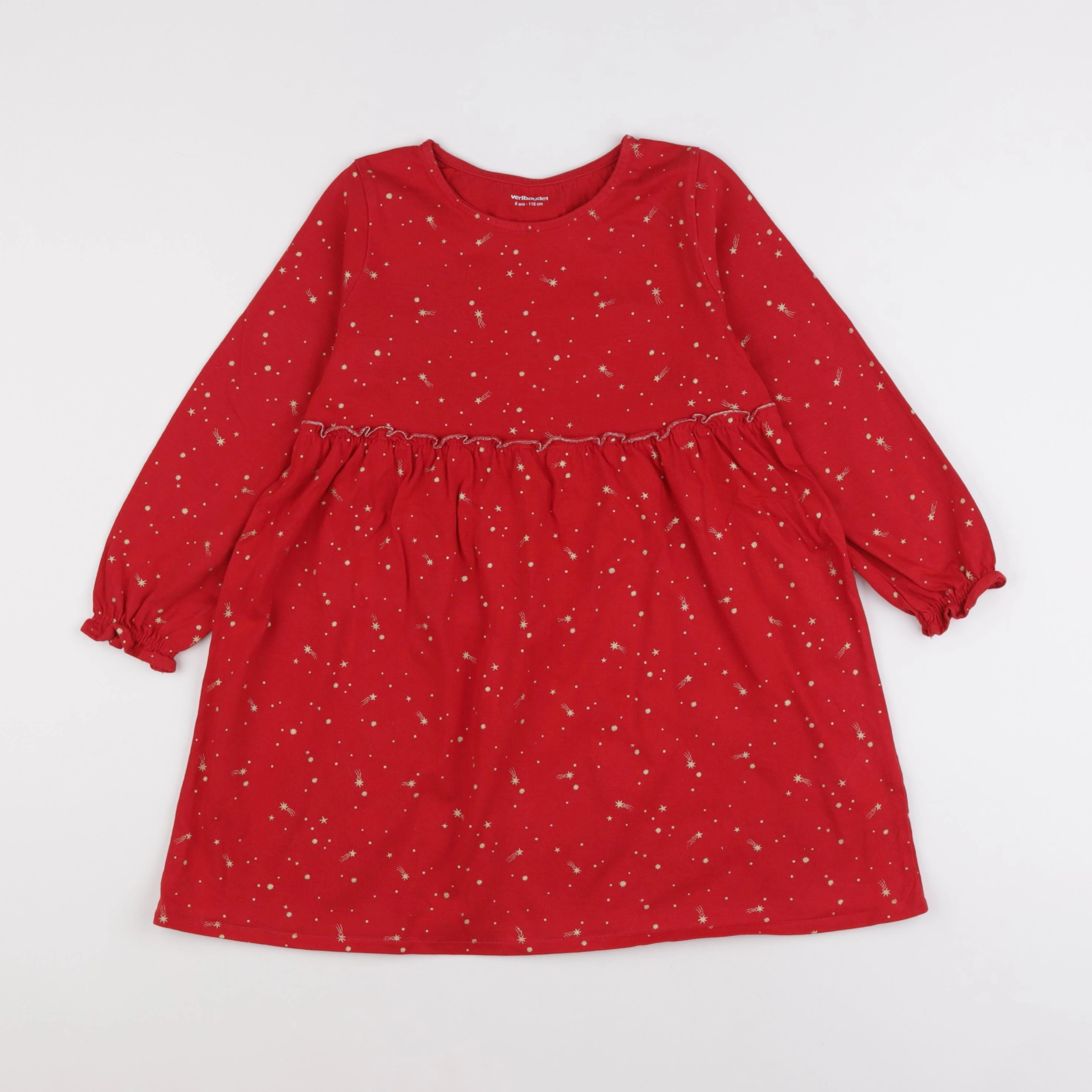 Vertbaudet - robe rouge - 6 ans