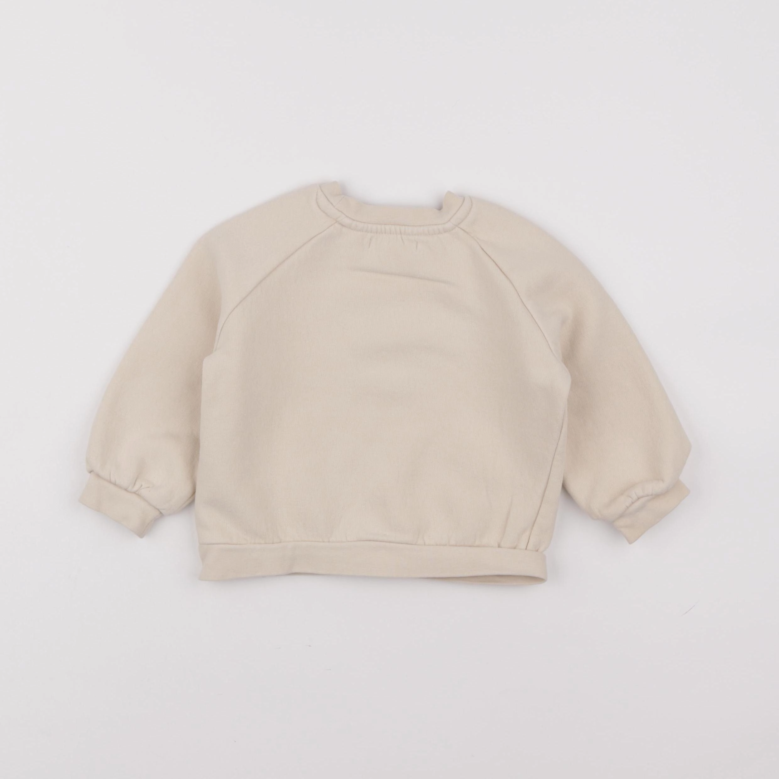 Vertbaudet - sweat beige - 2 ans