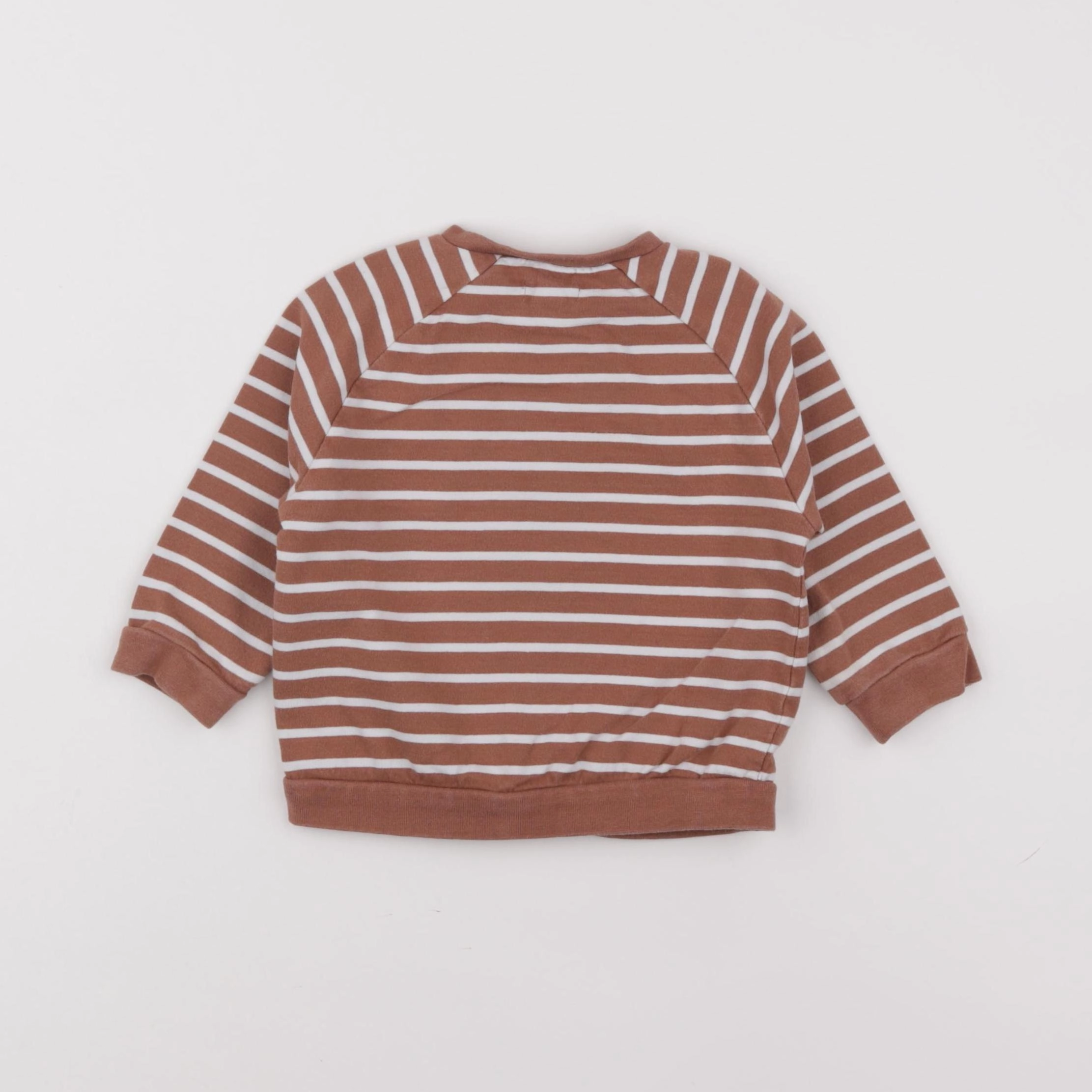 Vertbaudet - sweat marron - 18 mois