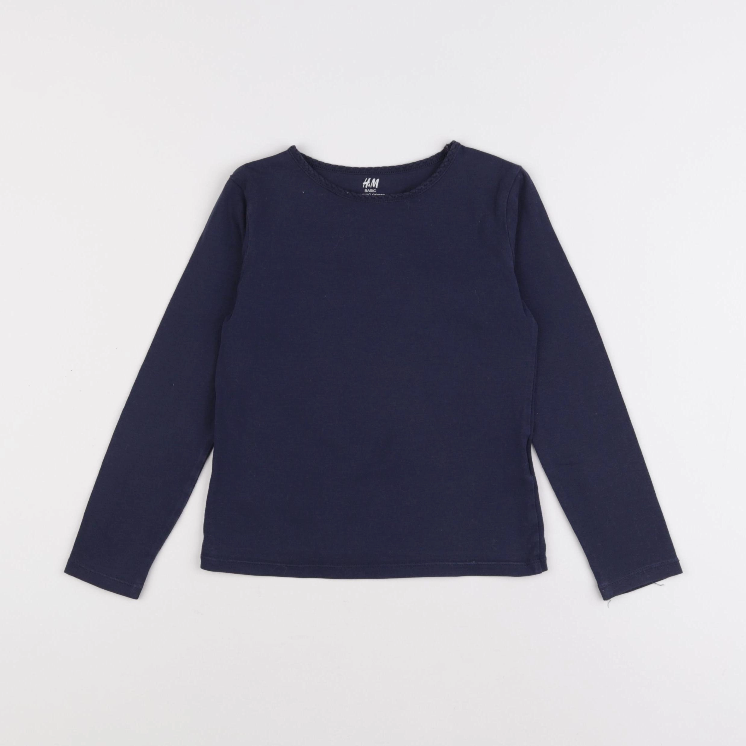 H&M - maillot de corps bleu - 7/8 ans