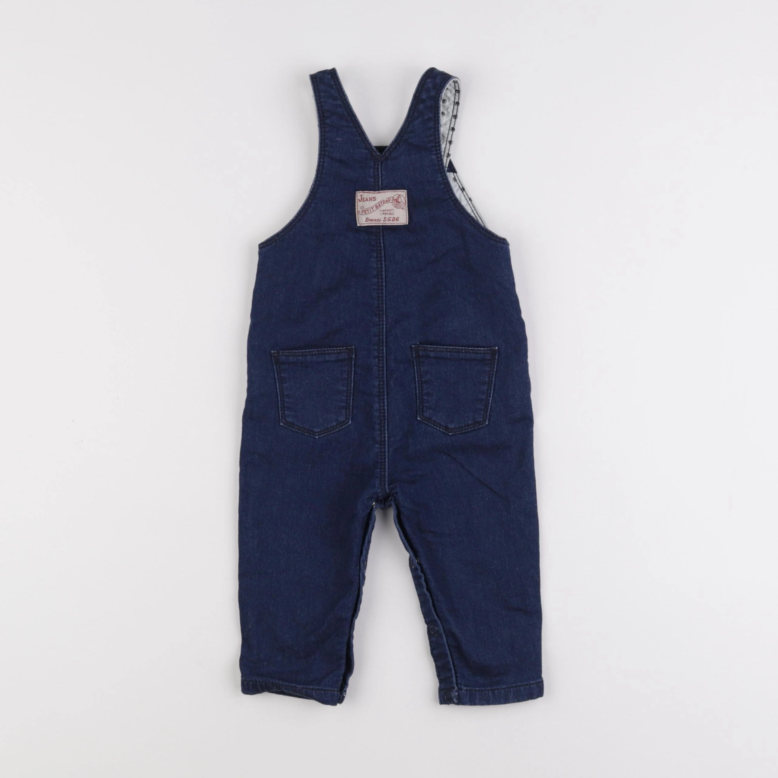 Petit Bateau - salopette bleu - 6 mois