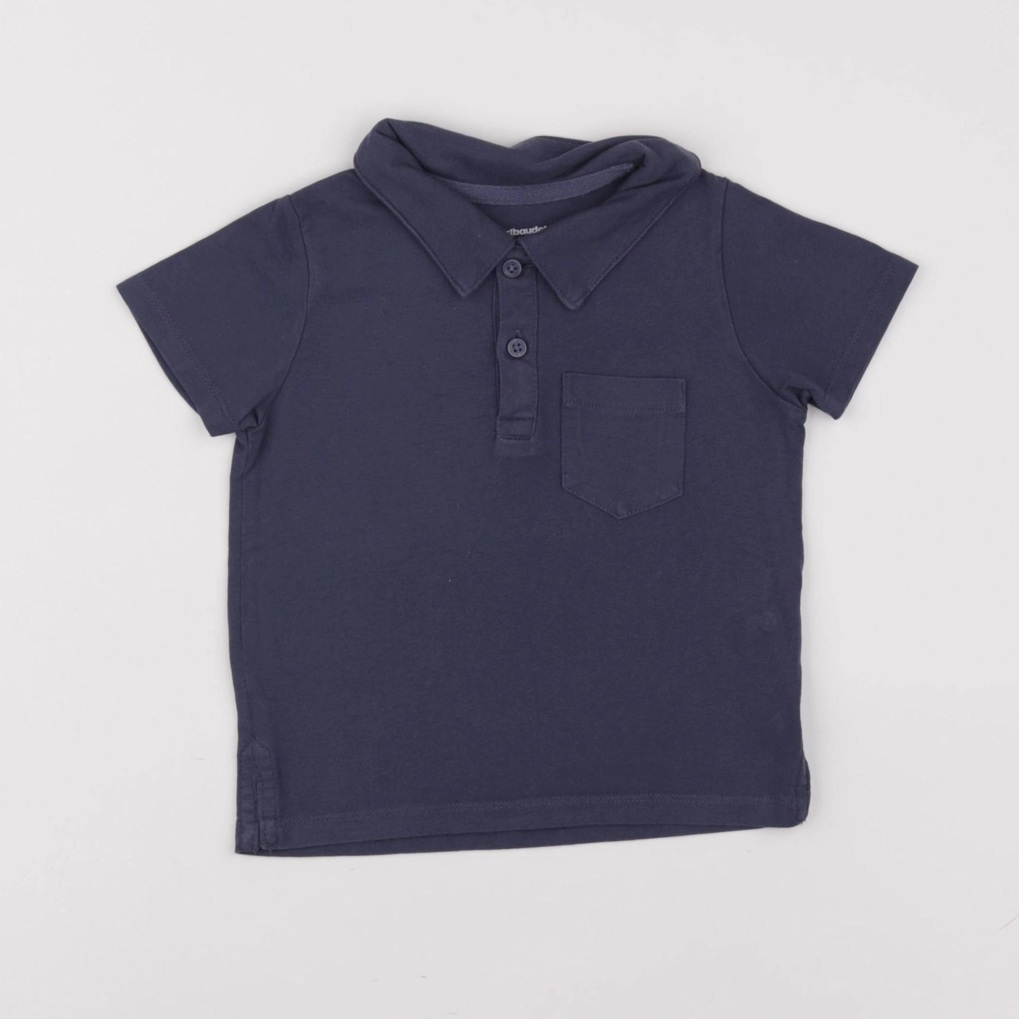 Vertbaudet - polo bleu - 2 ans
