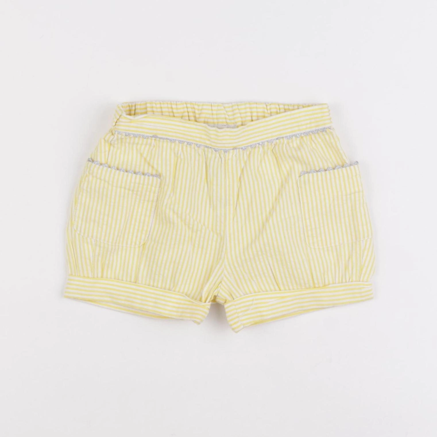 Jacadi - short jaune, blanc - 12 mois