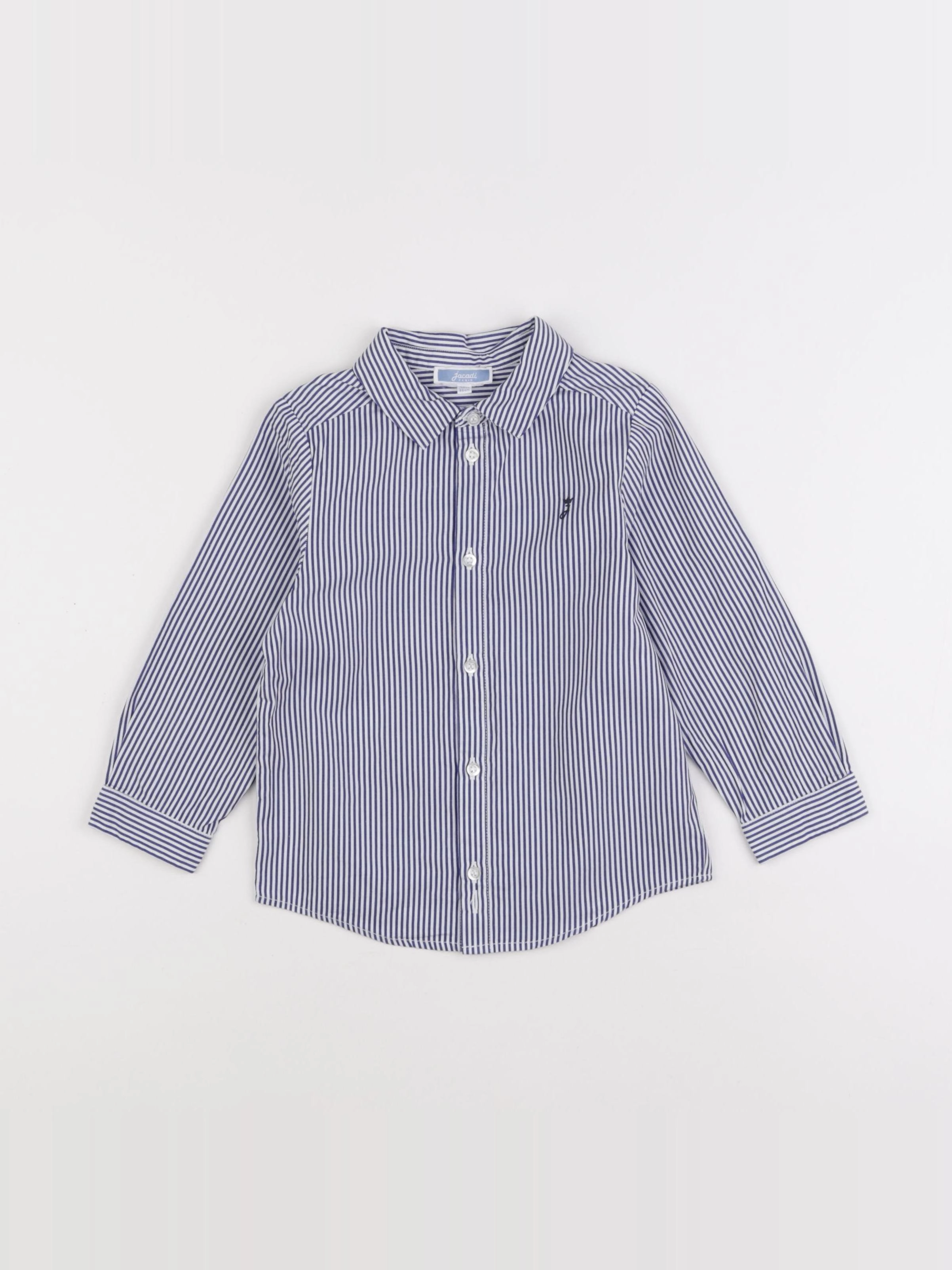 Jacadi - chemise blanc, bleu - 36 mois