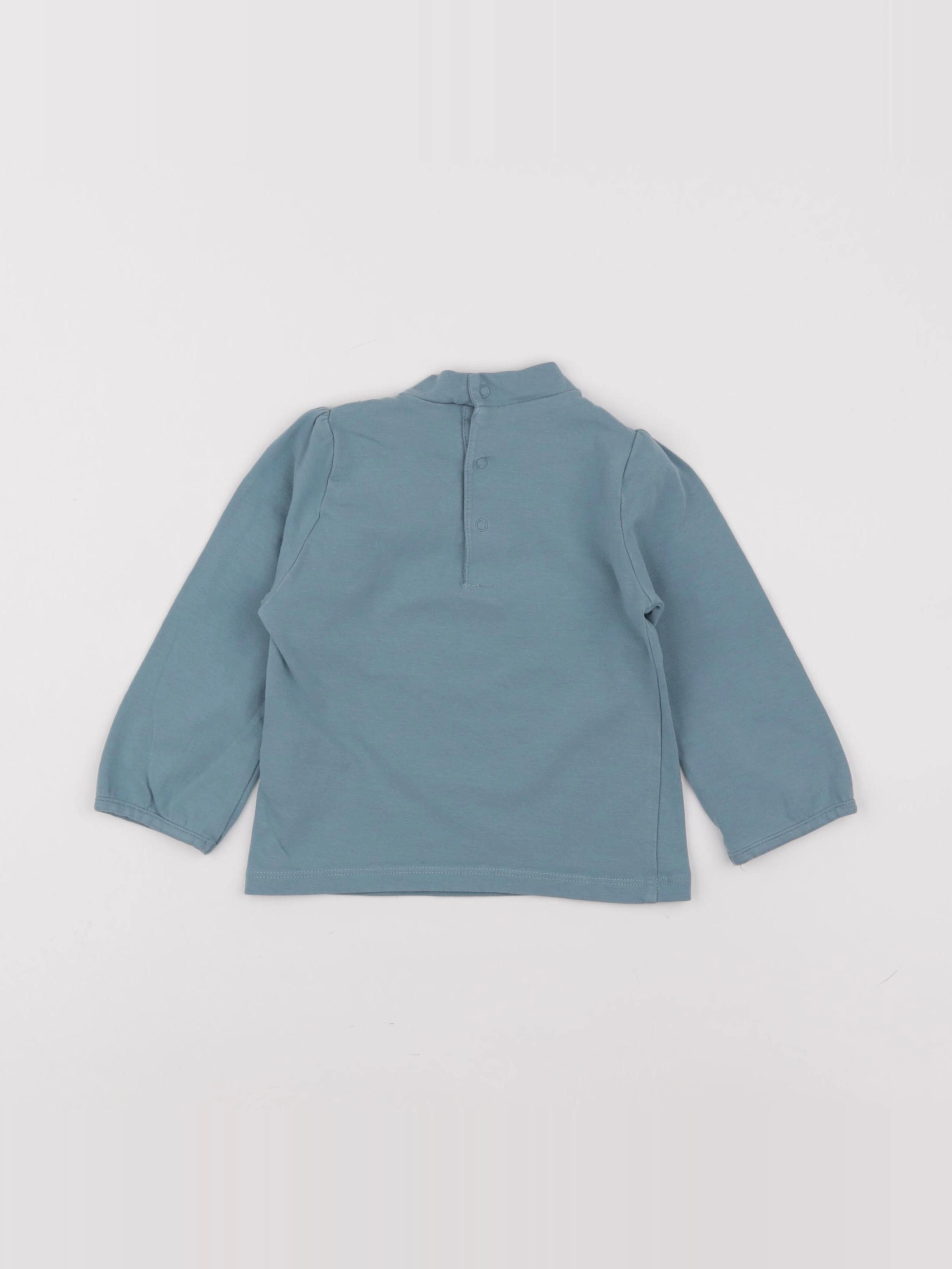 Vertbaudet - sous-pull bleu - 18 mois