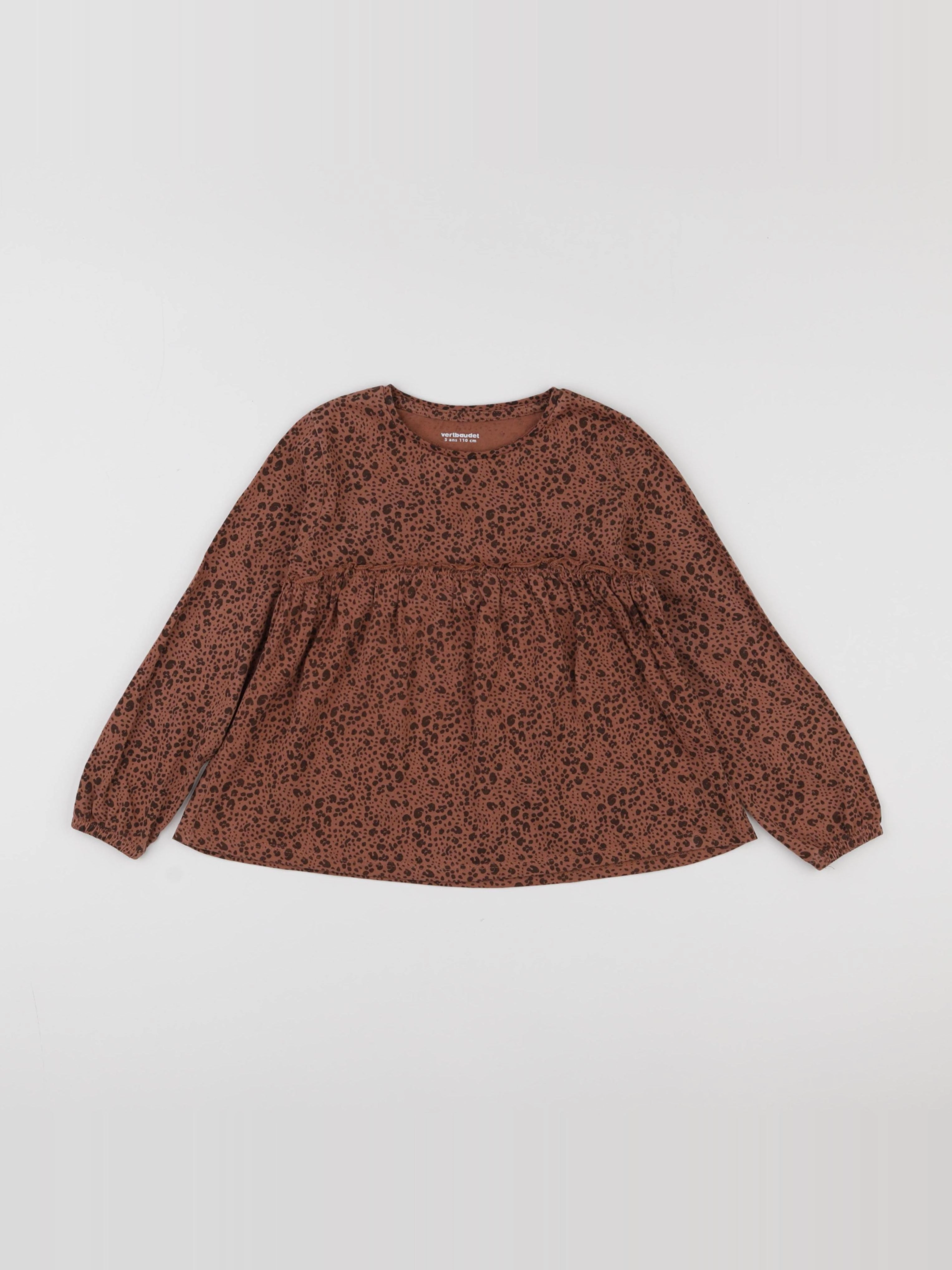 Vertbaudet - tee-shirt marron - 5 ans