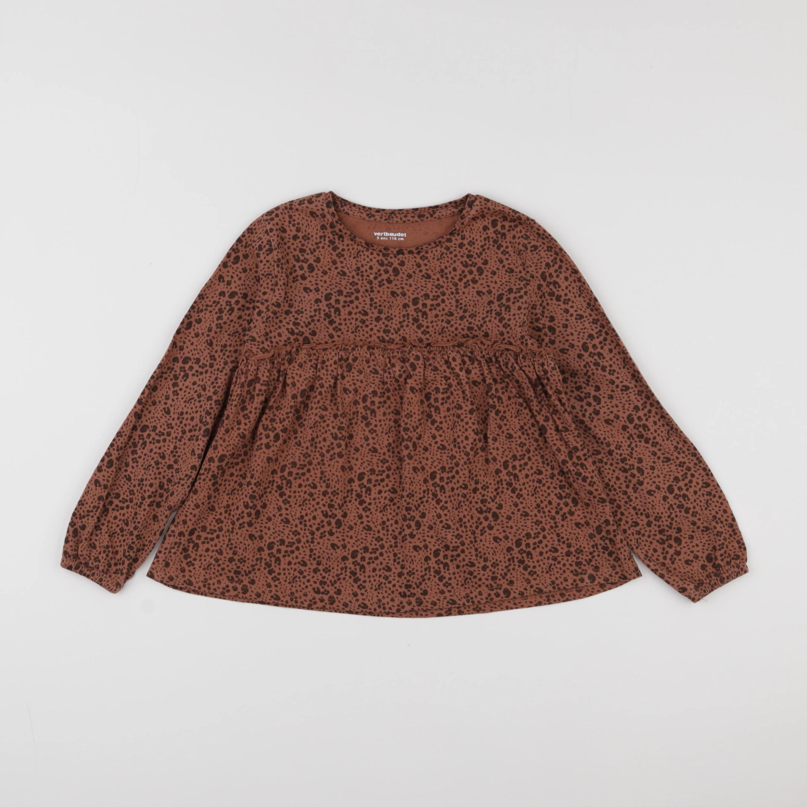 Vertbaudet - tee-shirt marron - 5 ans