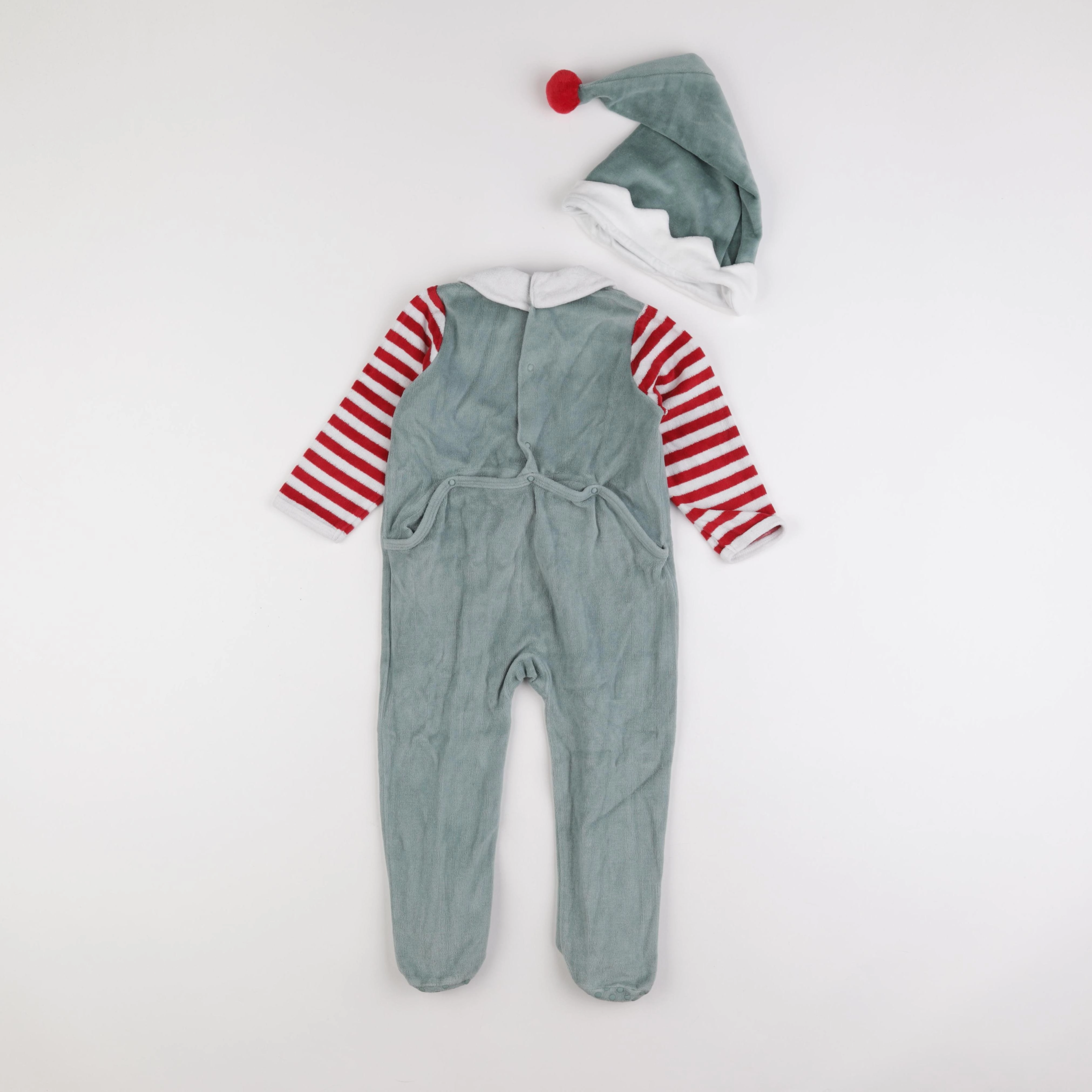 Vertbaudet - pyjama coton vert, rouge - 2 ans