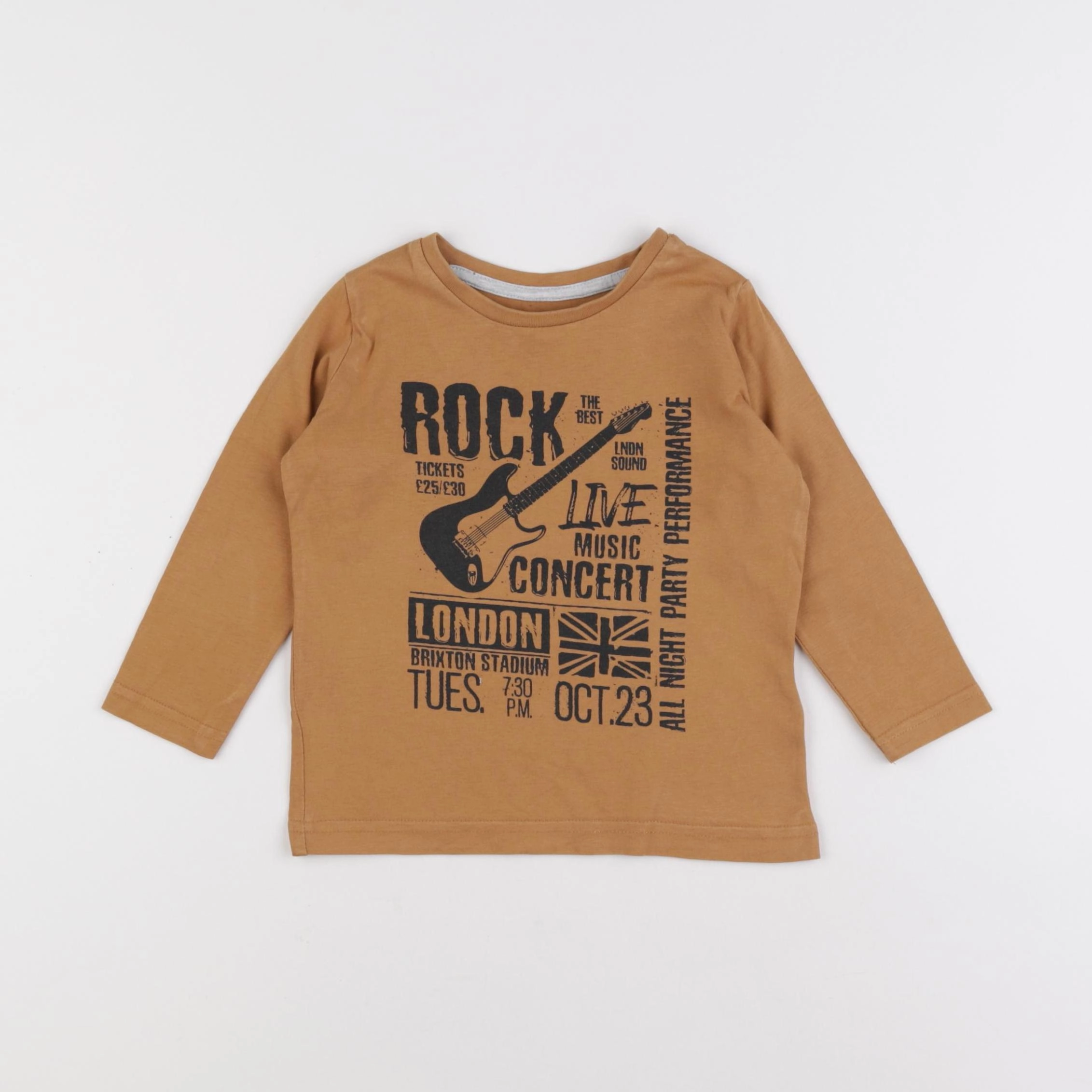 Vertbaudet - tee-shirt marron - 2 ans