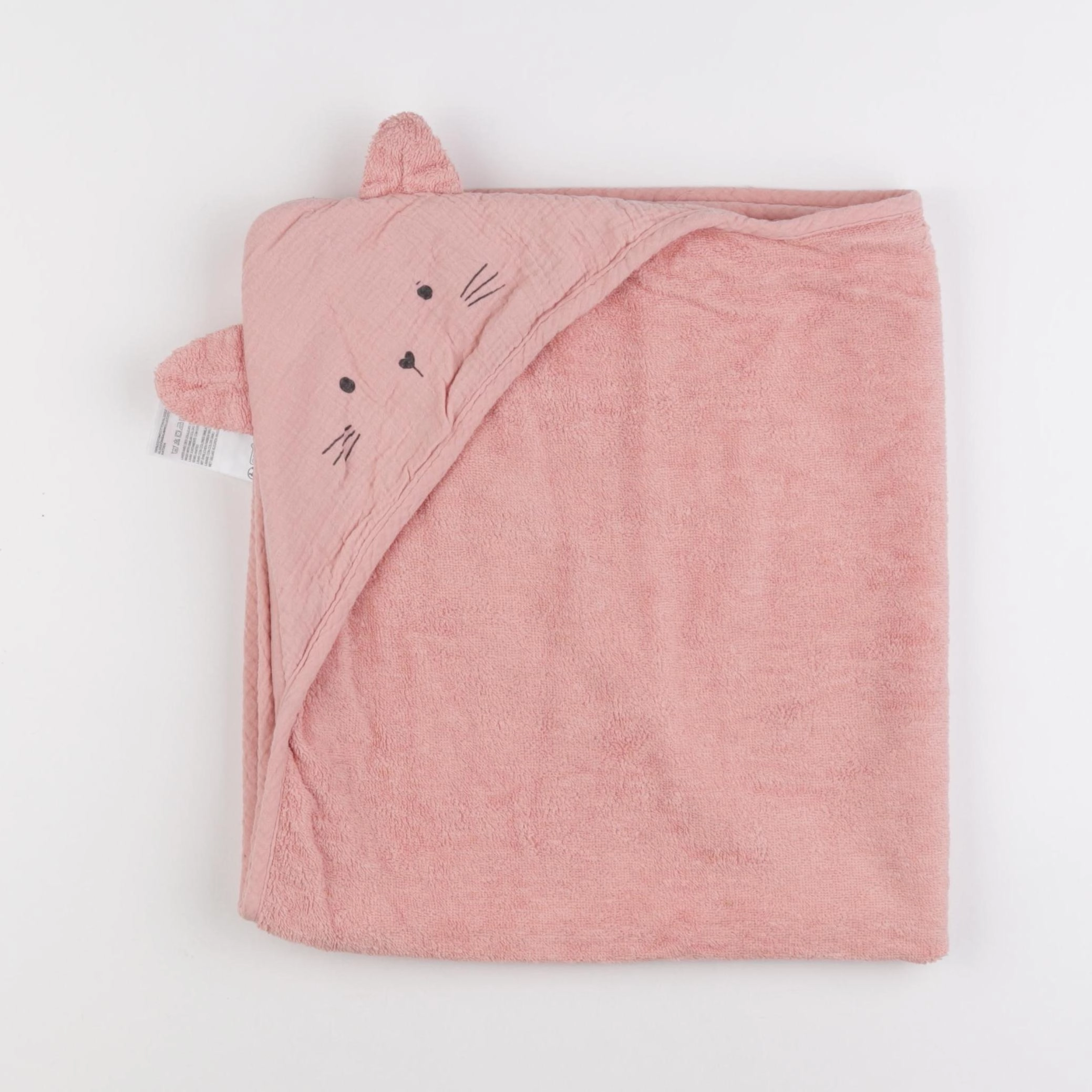Vertbaudet - cape de bain rose - 0/24 mois
