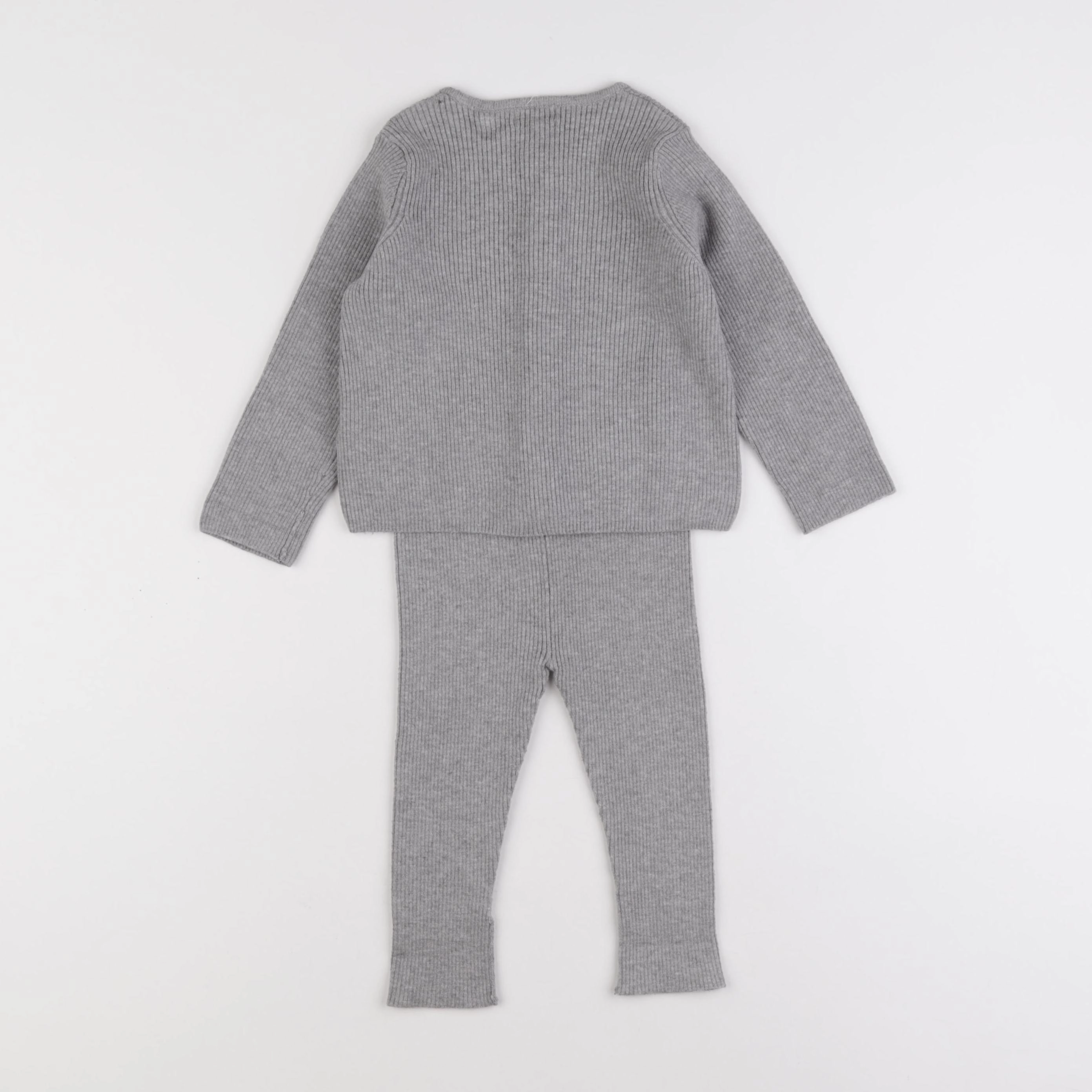 Vertbaudet - ensemble gris - 12 mois