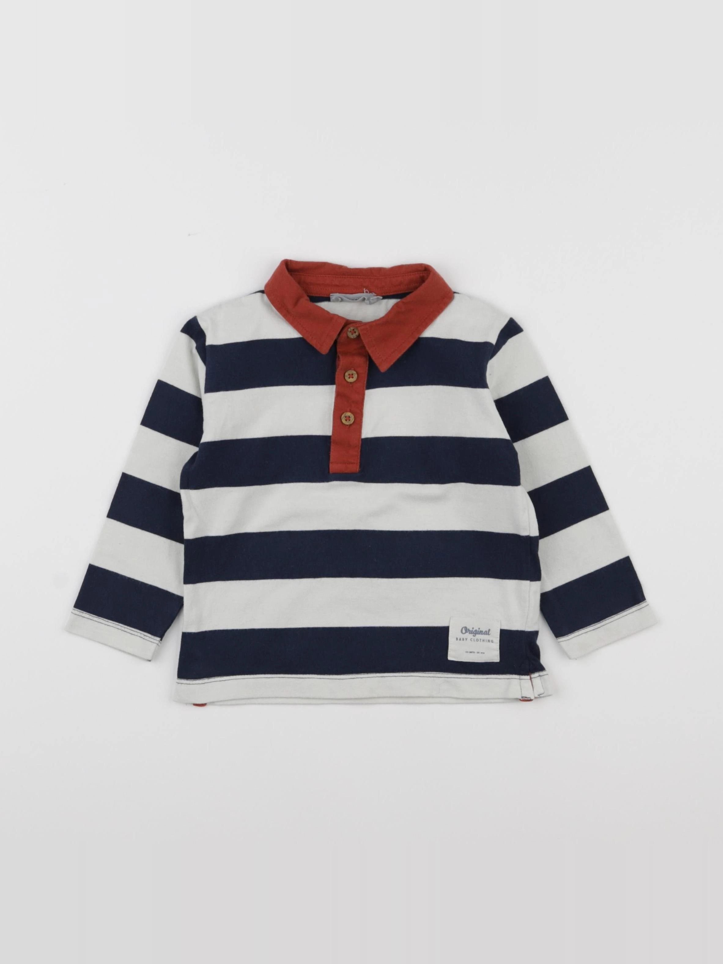Boutchou - polo beige, bleu - 24 mois