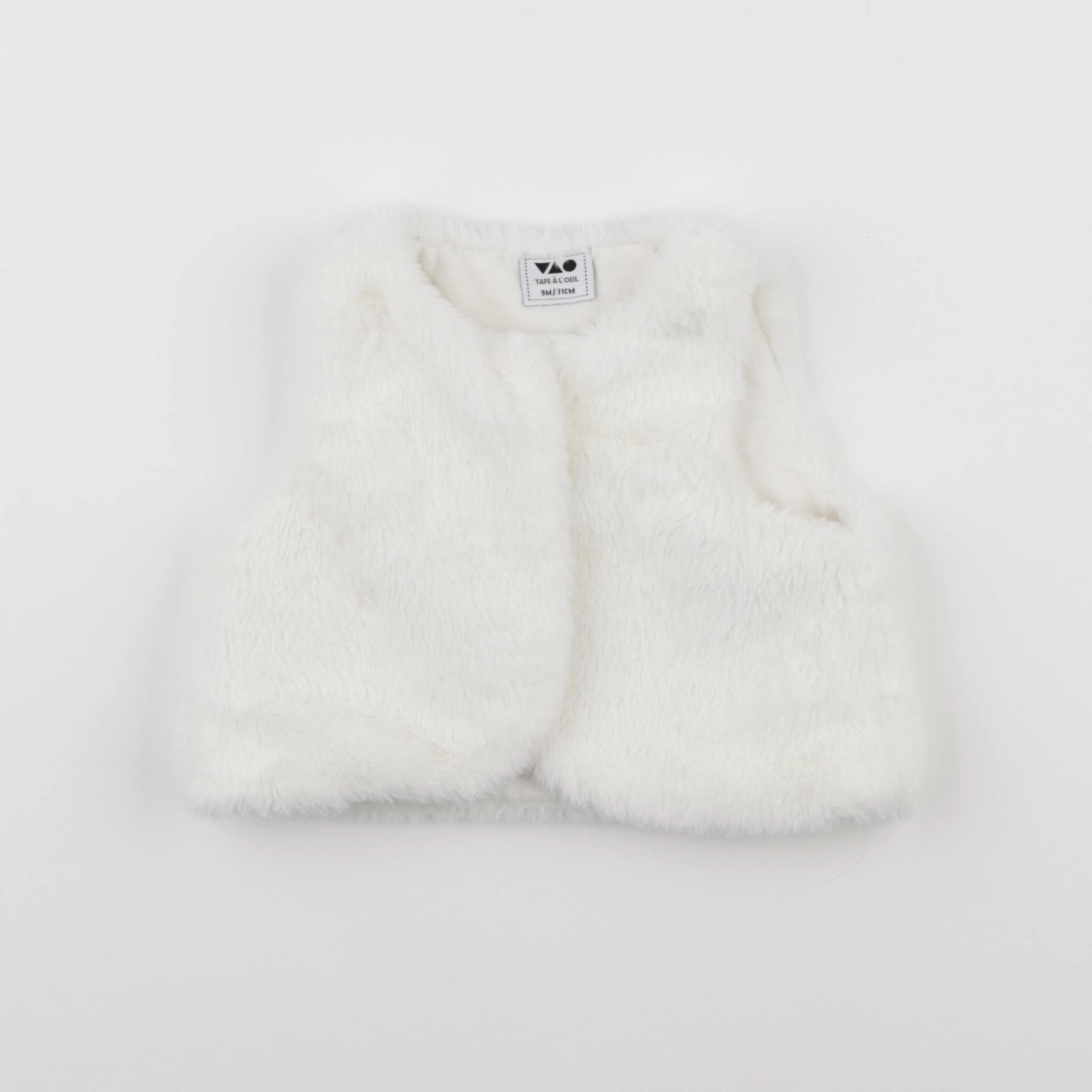 Tape à l'oeil - gilet blanc - 9 mois