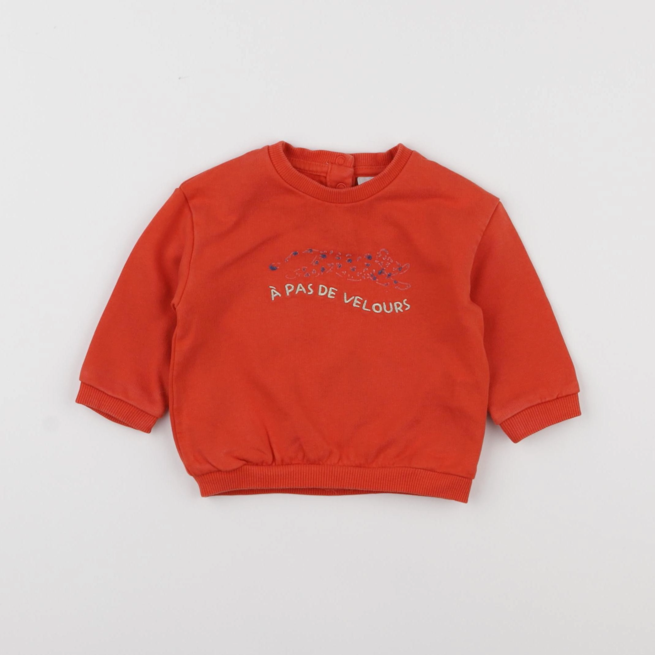 Tape à l'oeil - sweat orange - 6 mois