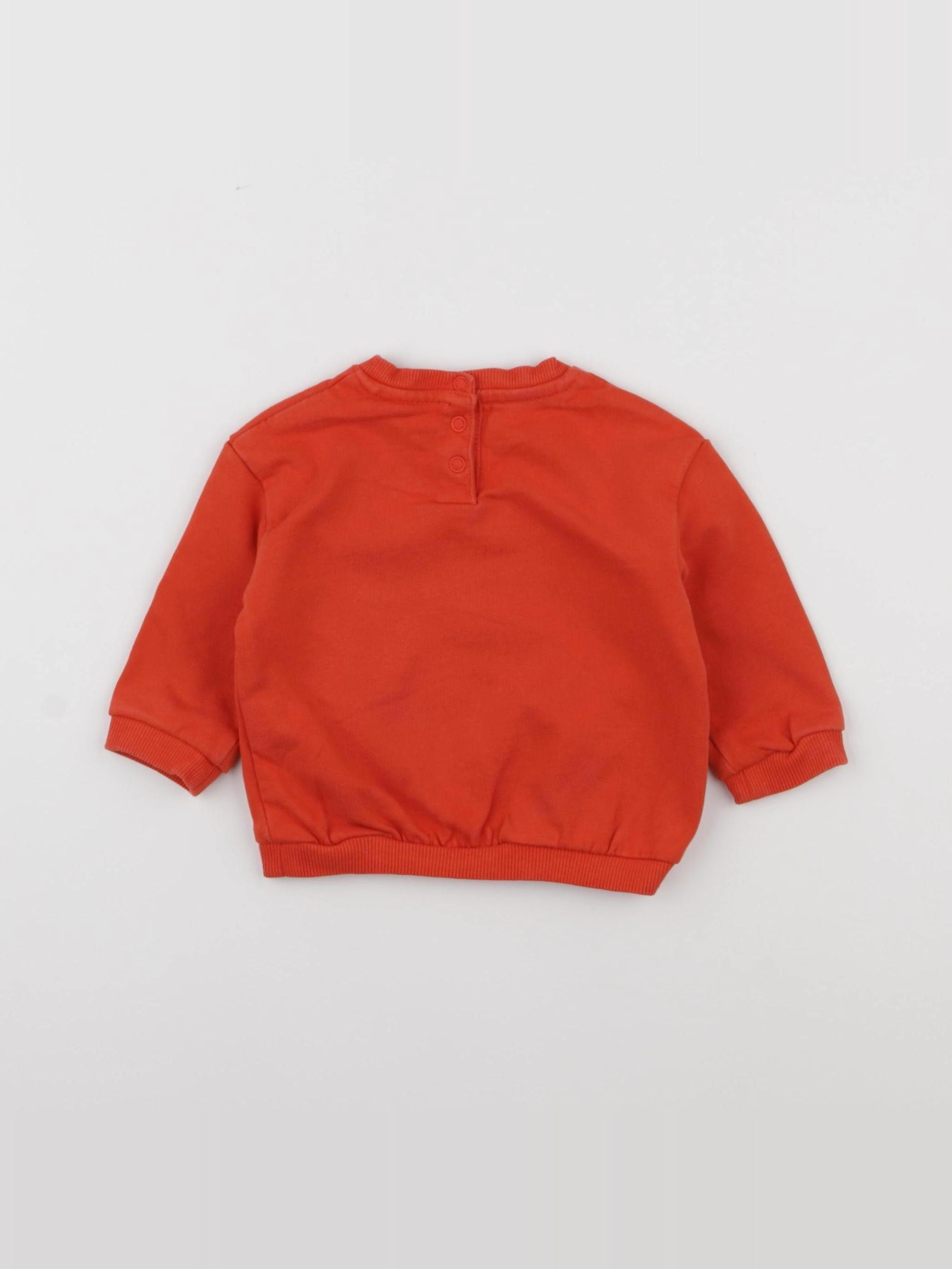 Tape à l'oeil - sweat orange - 6 mois