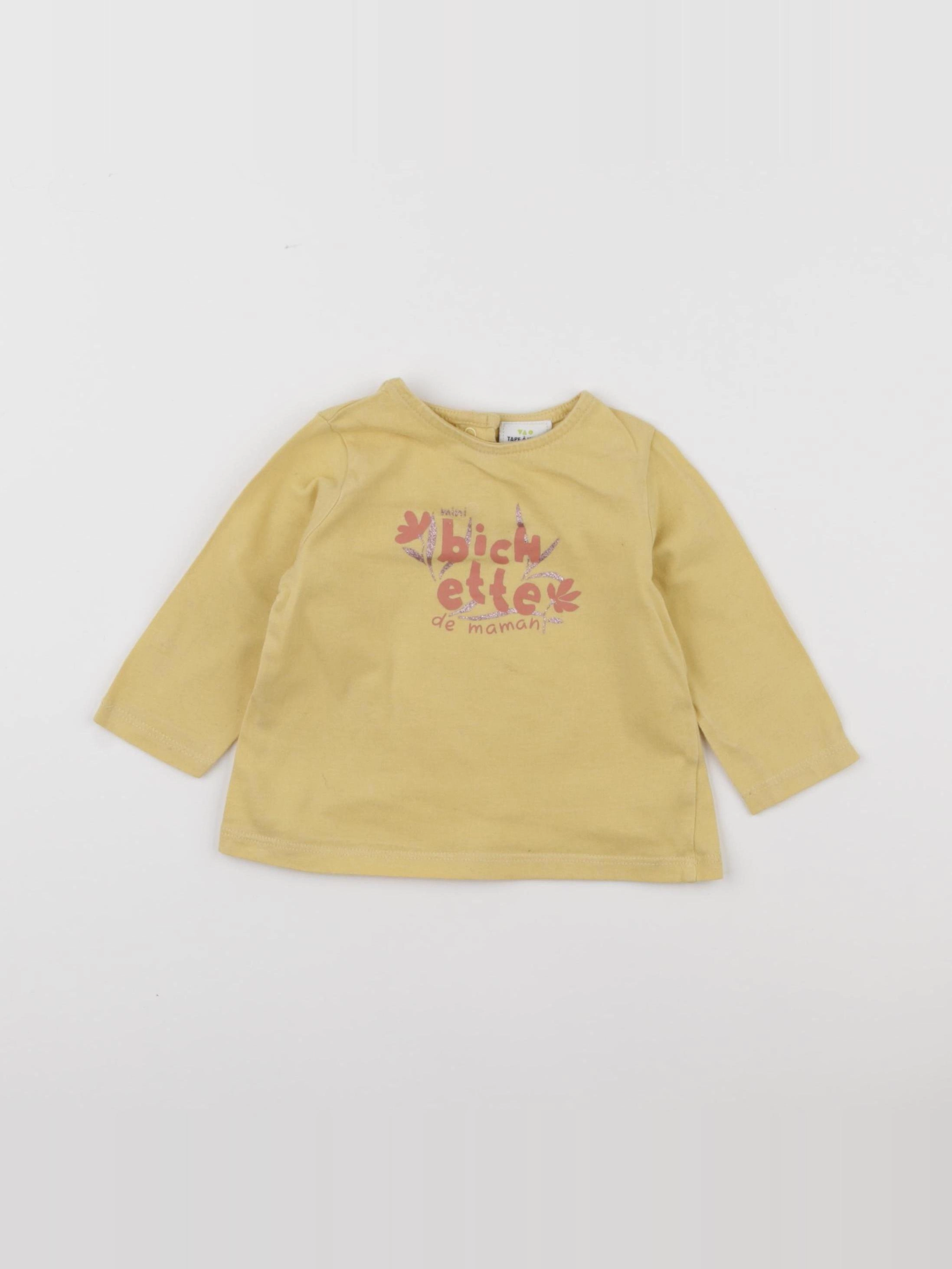 Tape à l'oeil - tee-shirt jaune - 6 mois