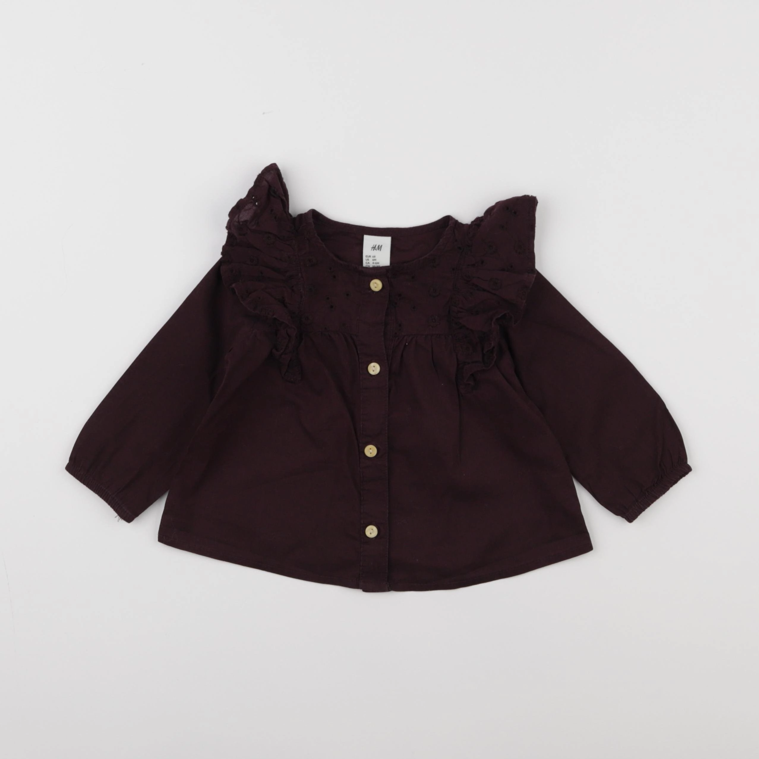 H&M - blouse violet - 3/6 mois