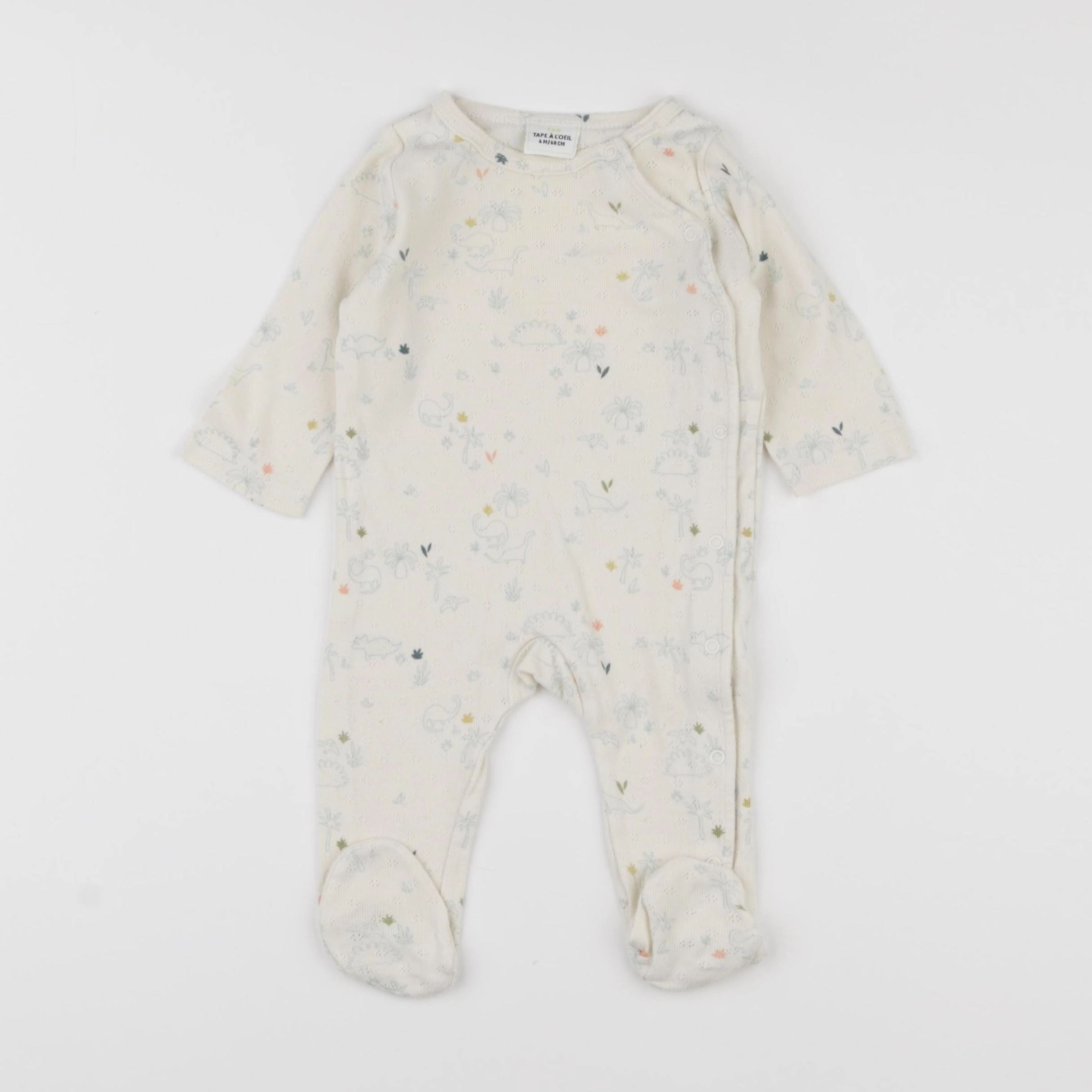 Tape à l'oeil - pyjama coton beige - 6 mois