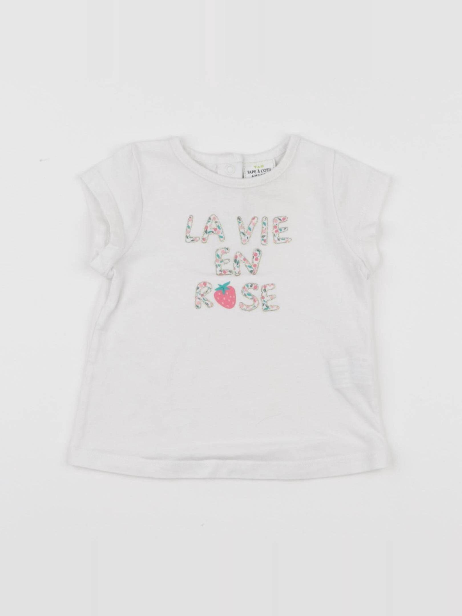 Tape à l'oeil - tee-shirt blanc - 6 mois