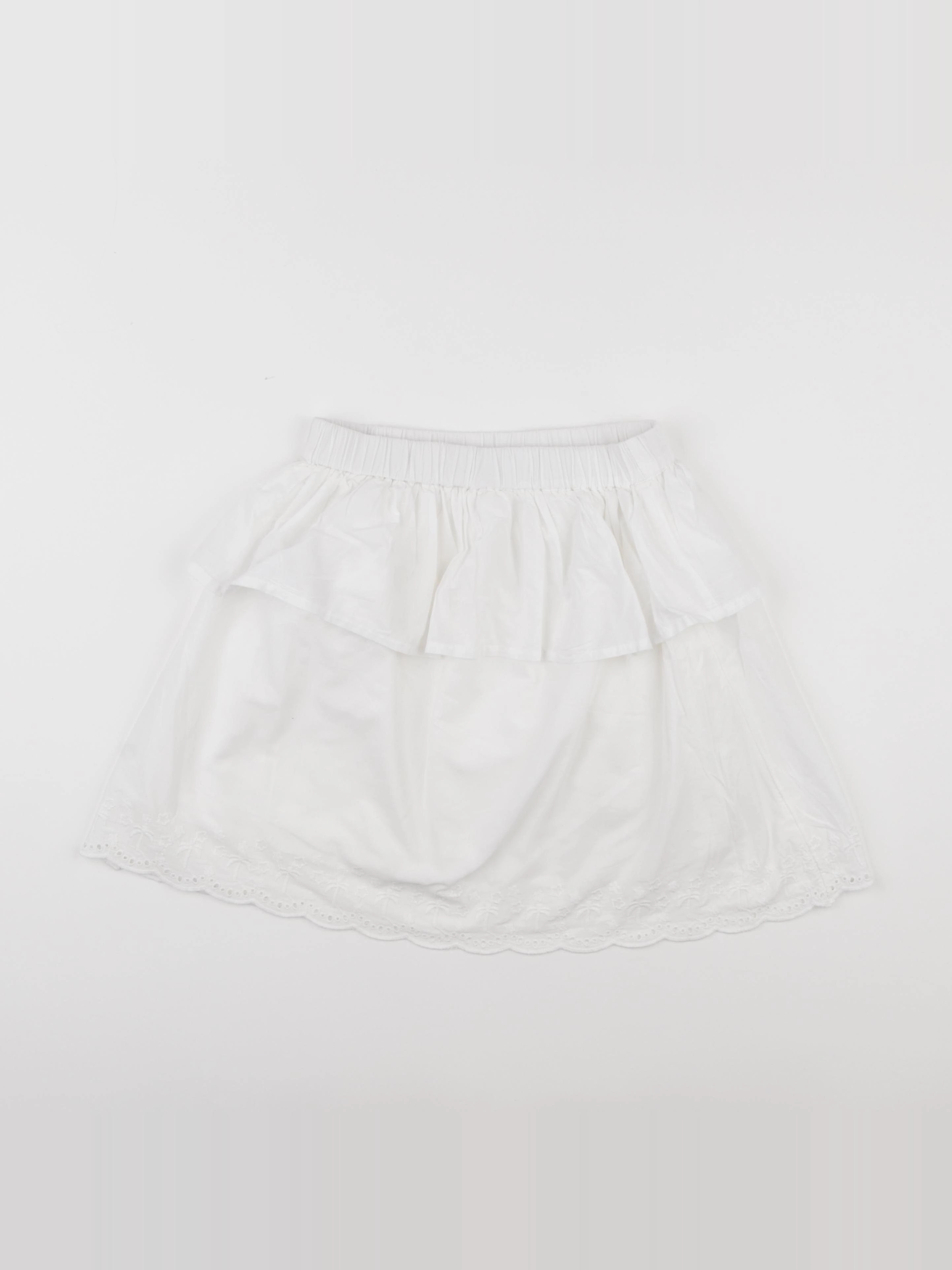 Vertbaudet - jupe blanc - 10 ans