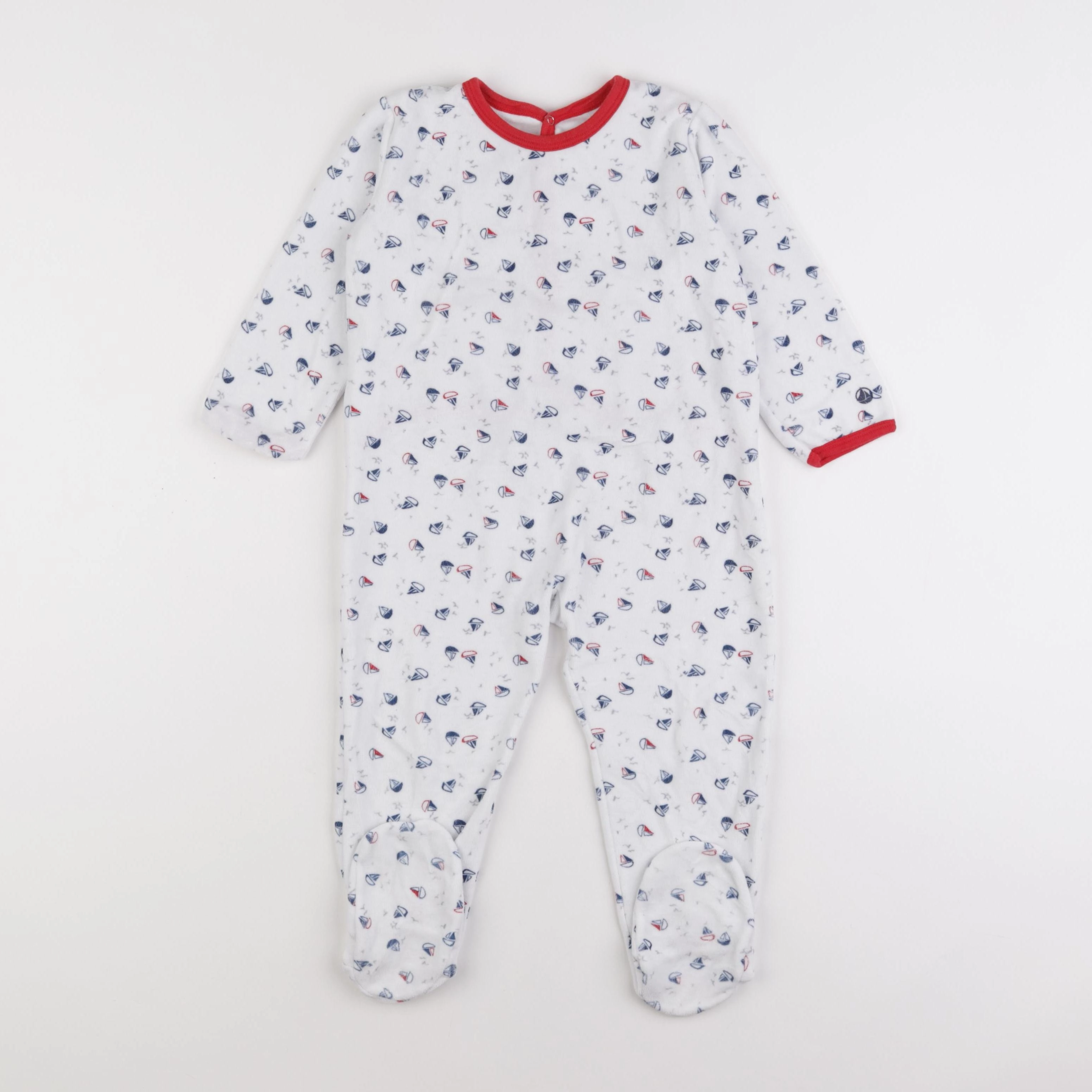 Petit Bateau - pyjama velours blanc - 3 ans