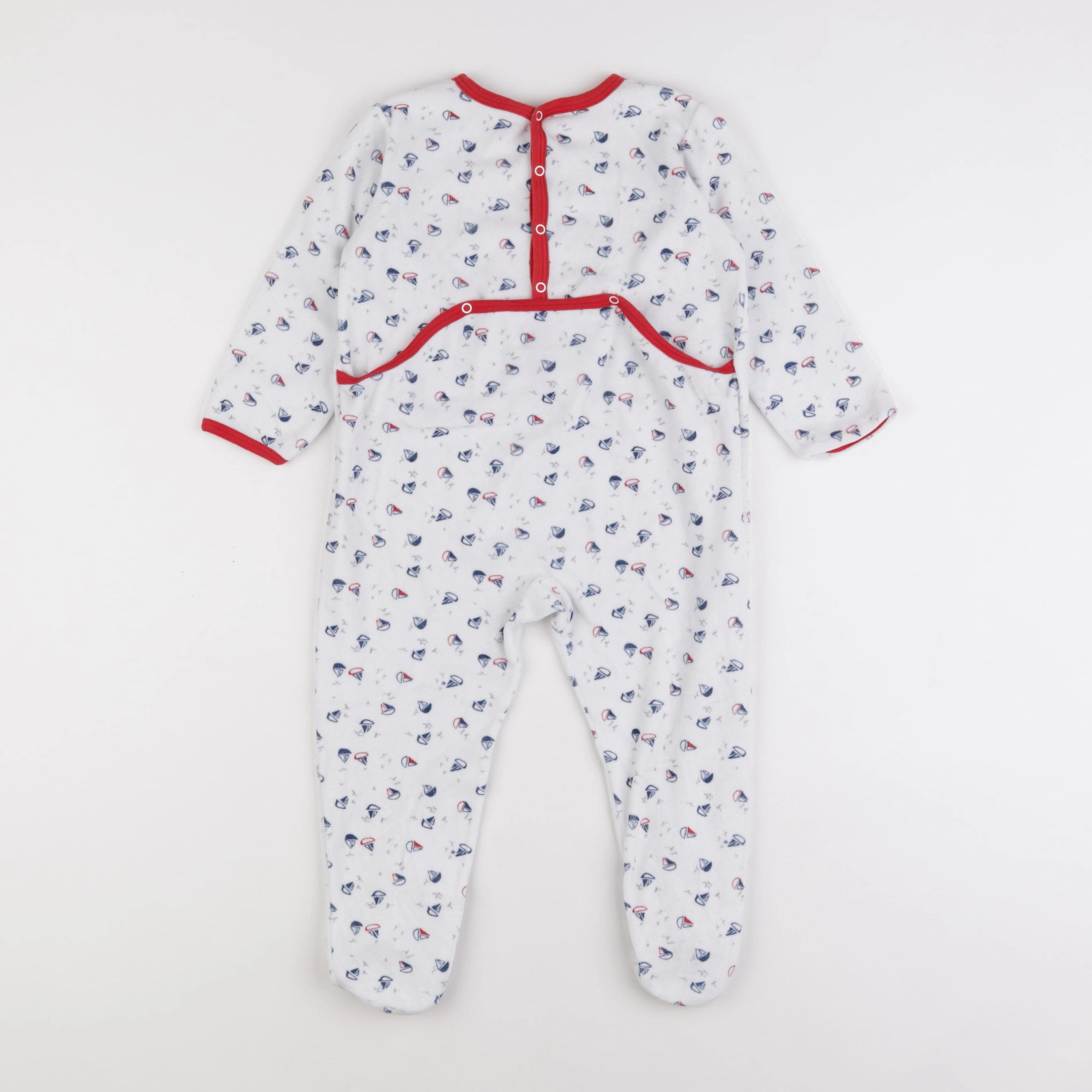 Petit Bateau - pyjama velours blanc - 3 ans