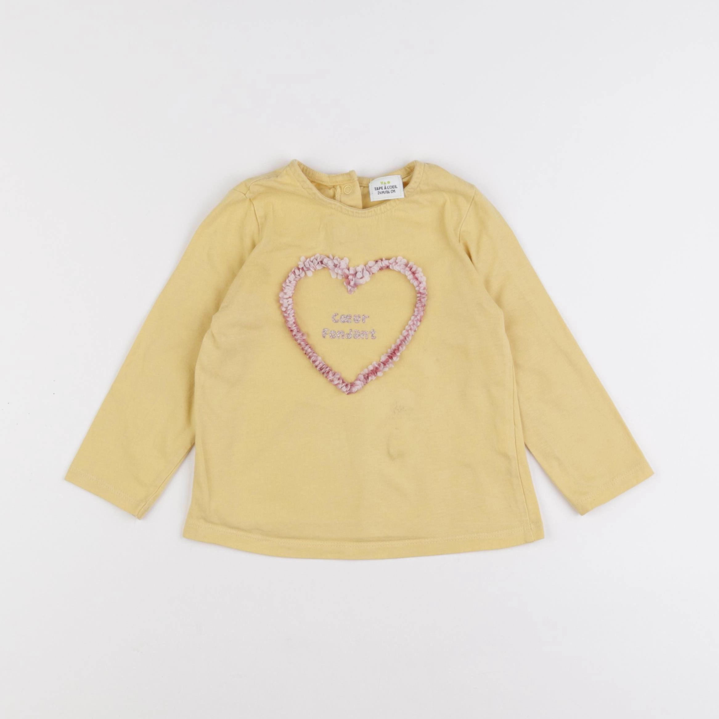 Tape à l'oeil - tee-shirt jaune - 2 ans