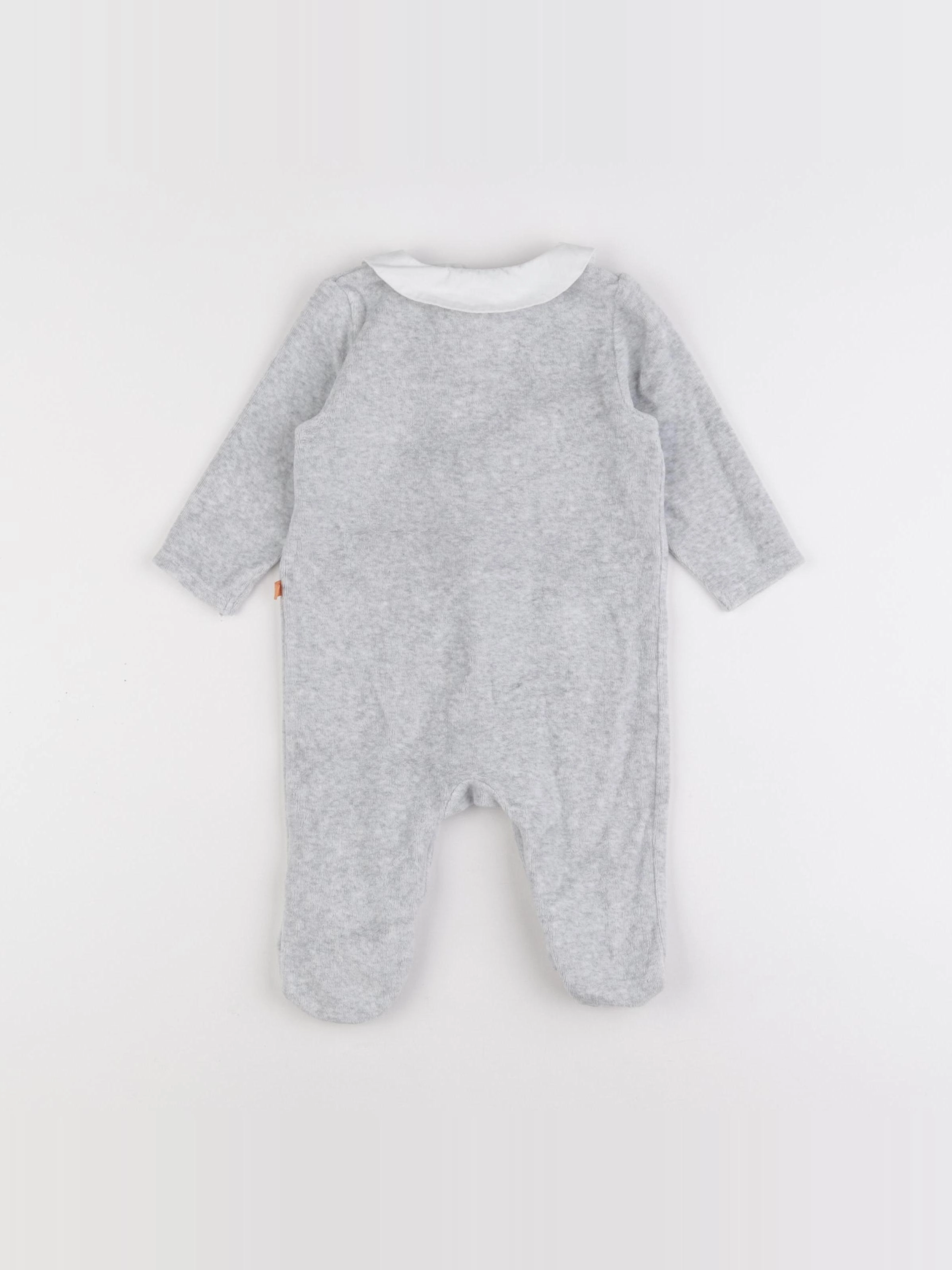 Cadet Rousselle - pyjama velours gris - 6 mois