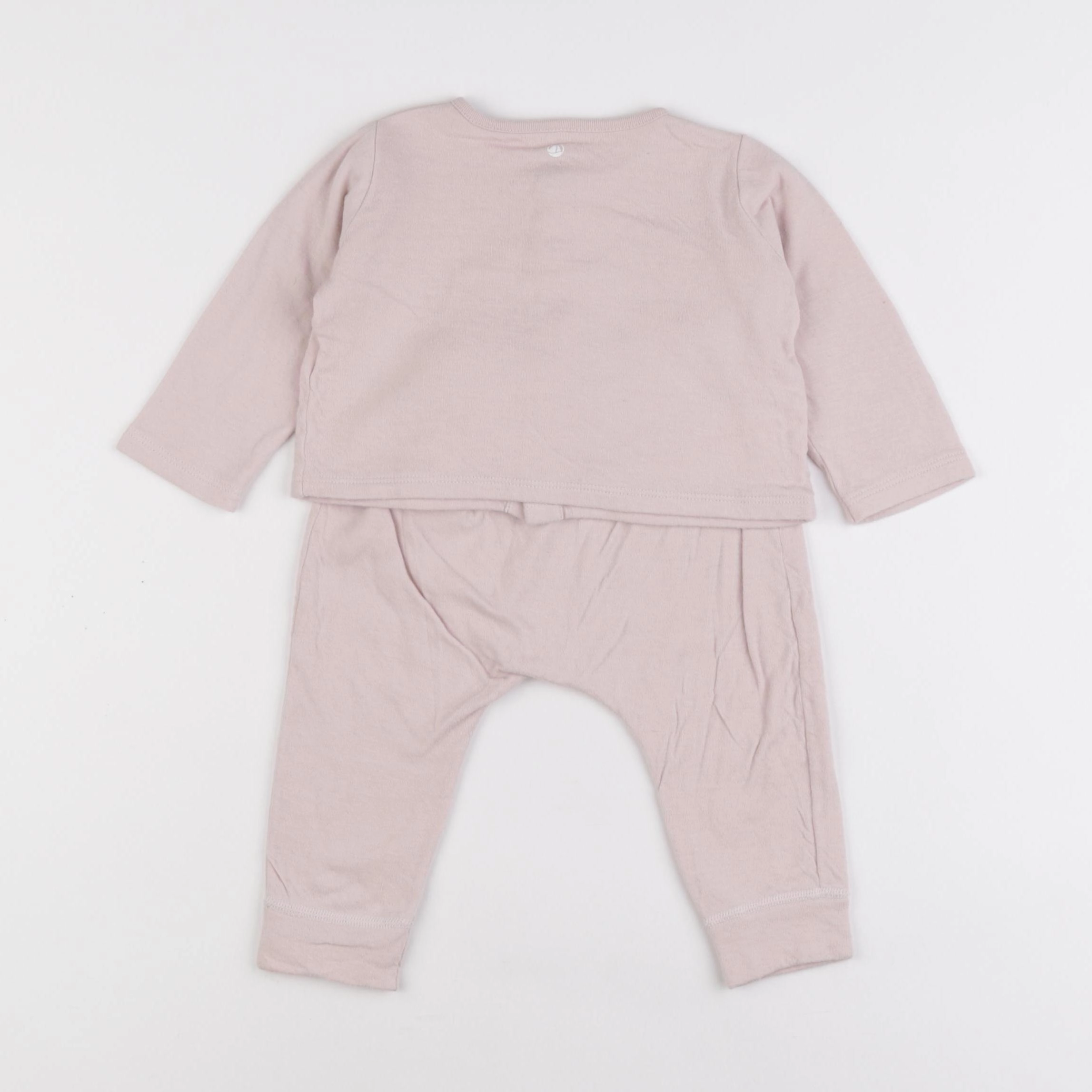 Petit Bateau - ensemble rose - 12 mois