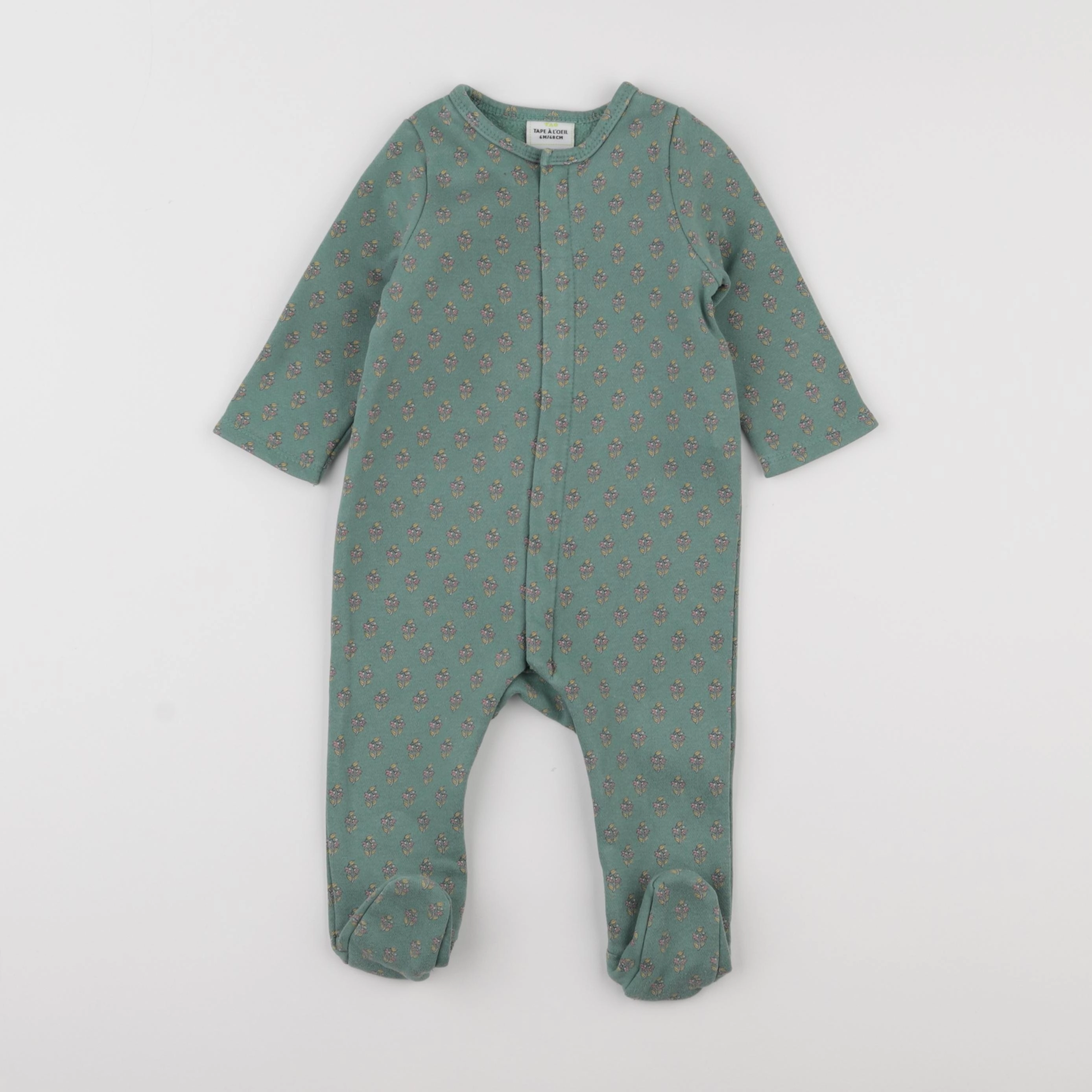 Tape à l'oeil - pyjama coton vert - 6 mois