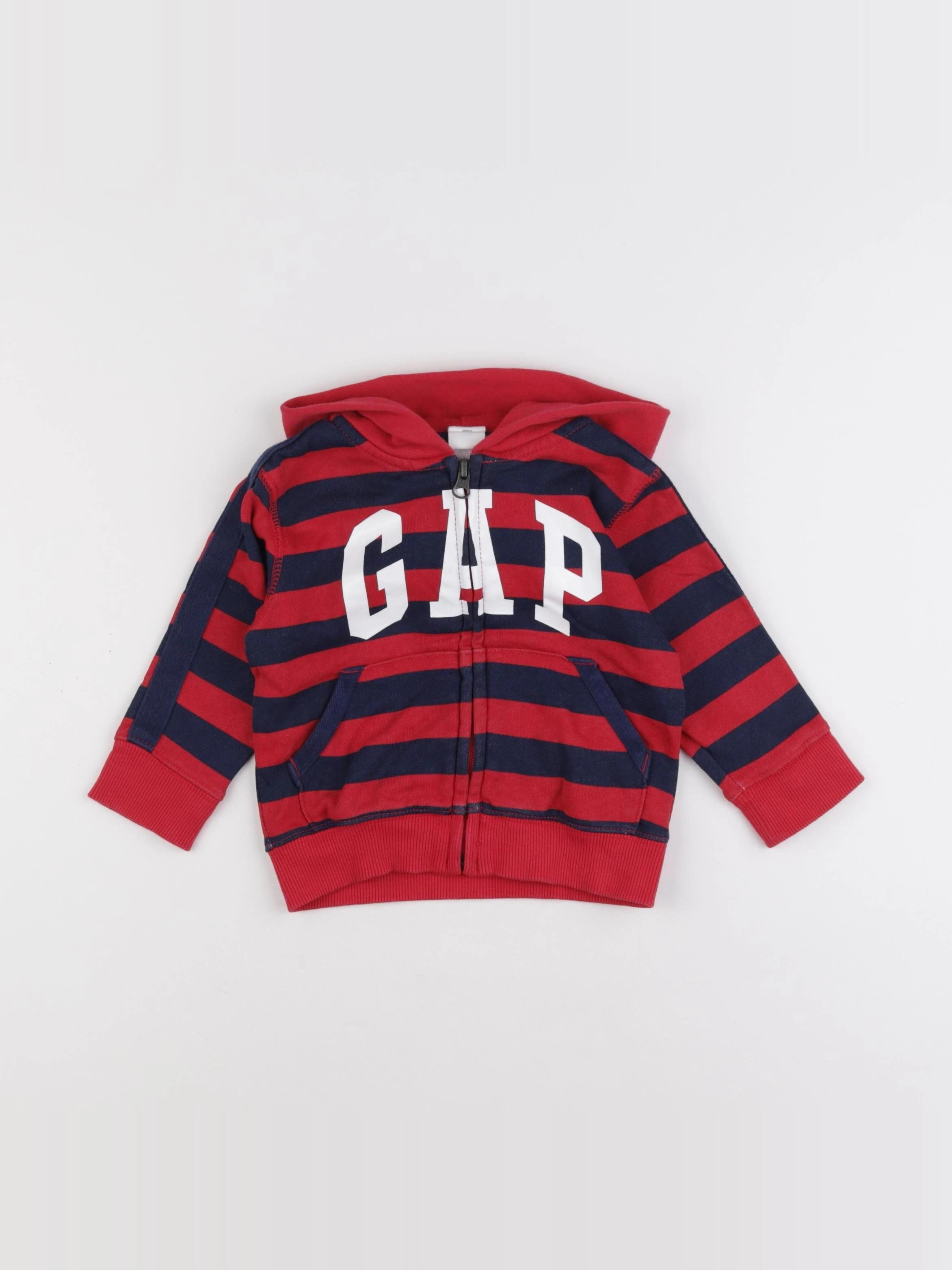 GAP - sweat rouge - 12/18 mois
