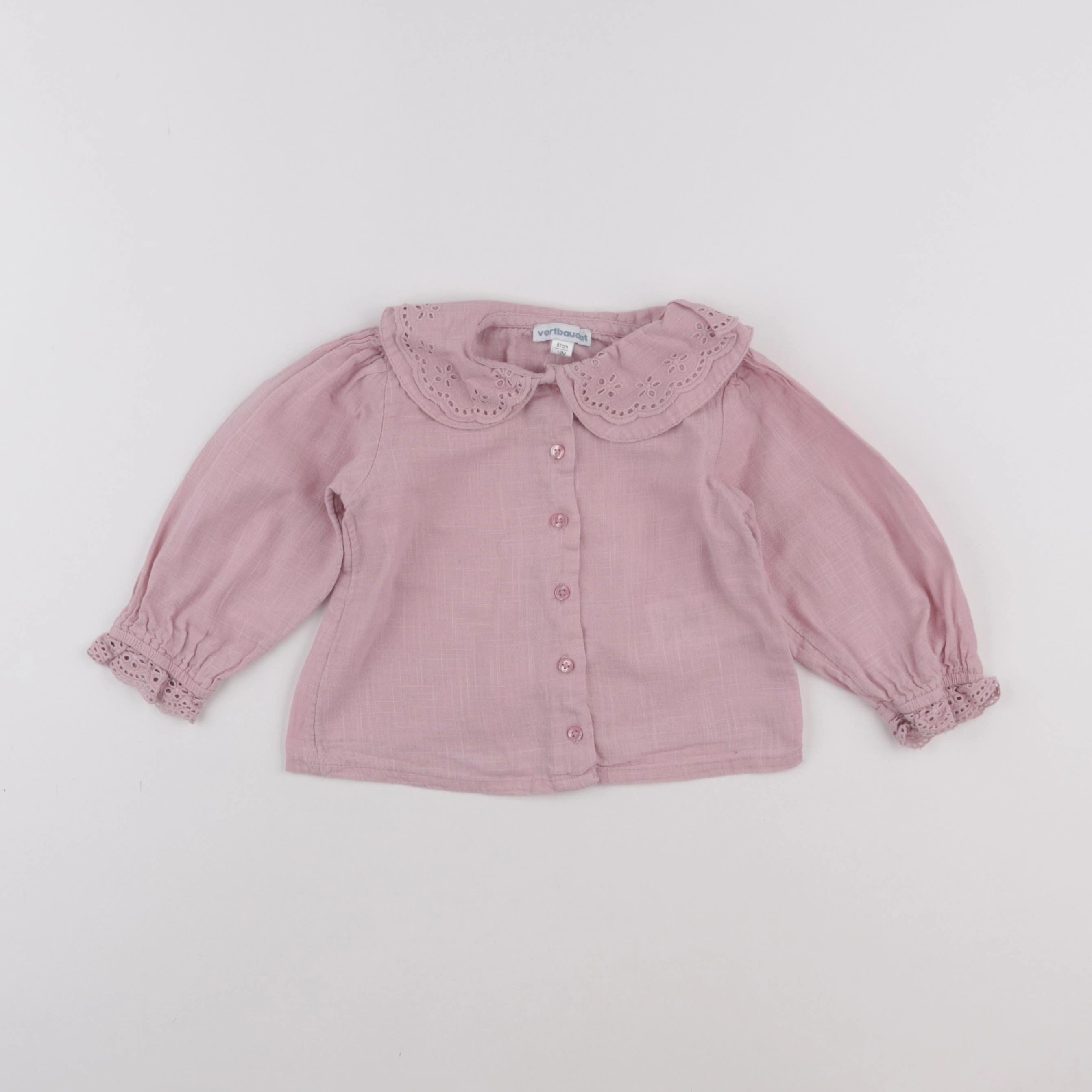 Vertbaudet - blouse rose - 18 mois