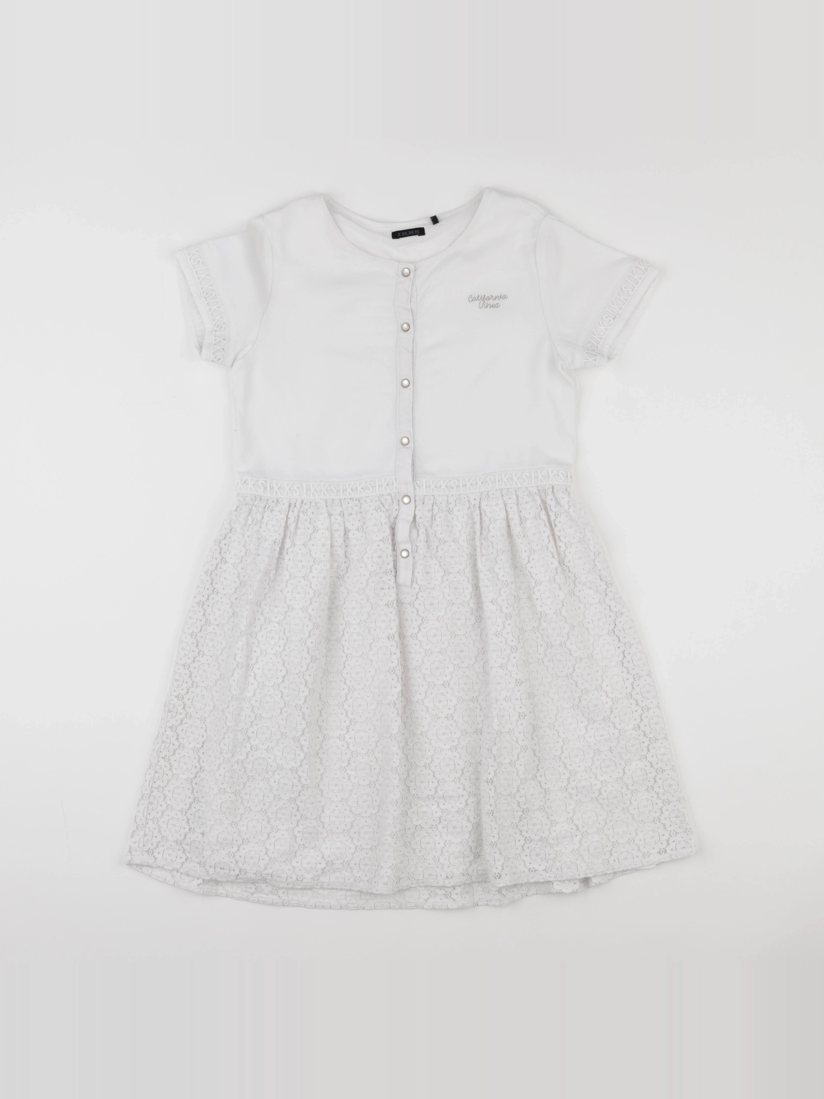 IKKS - robe blanc - 10 ans