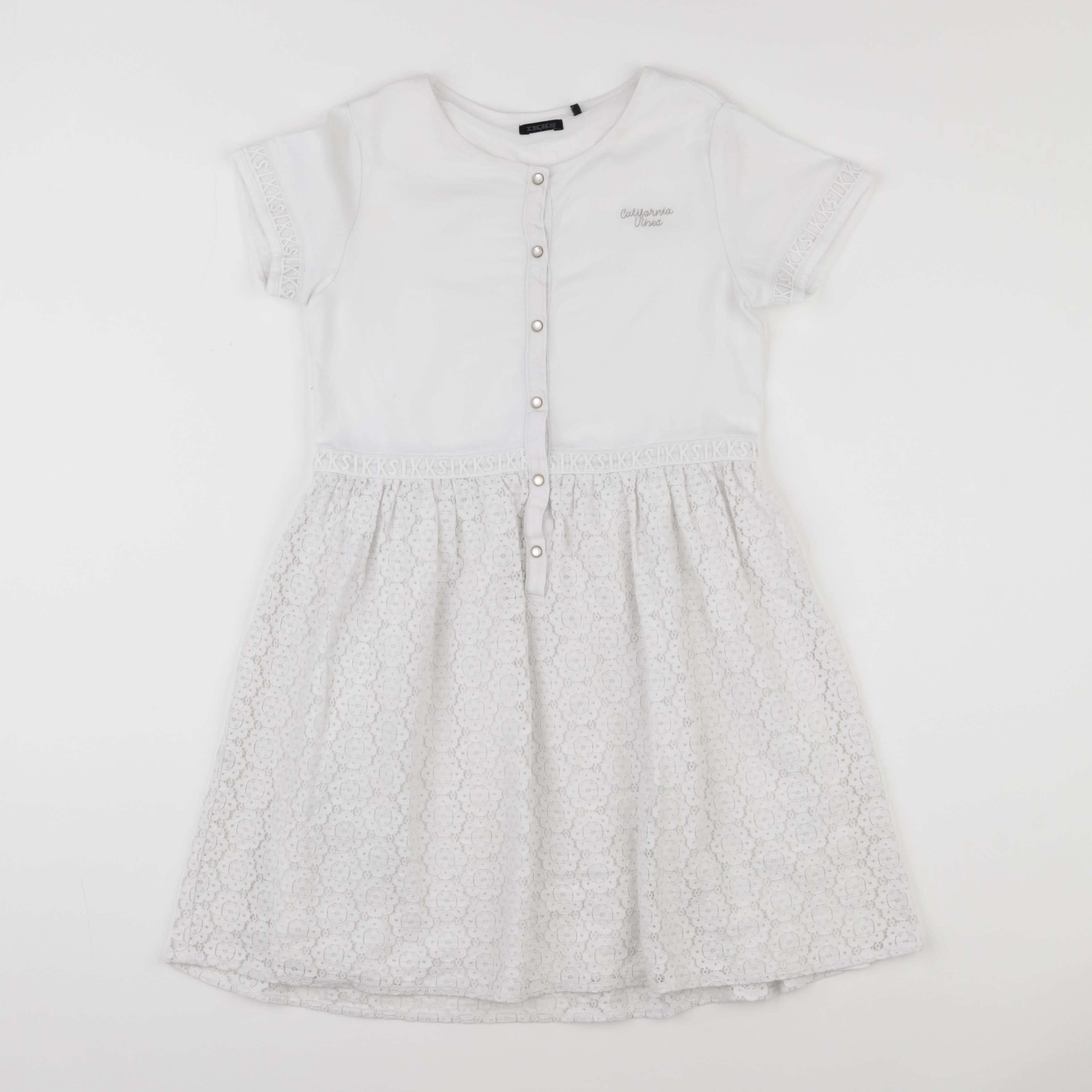 IKKS - robe blanc - 10 ans