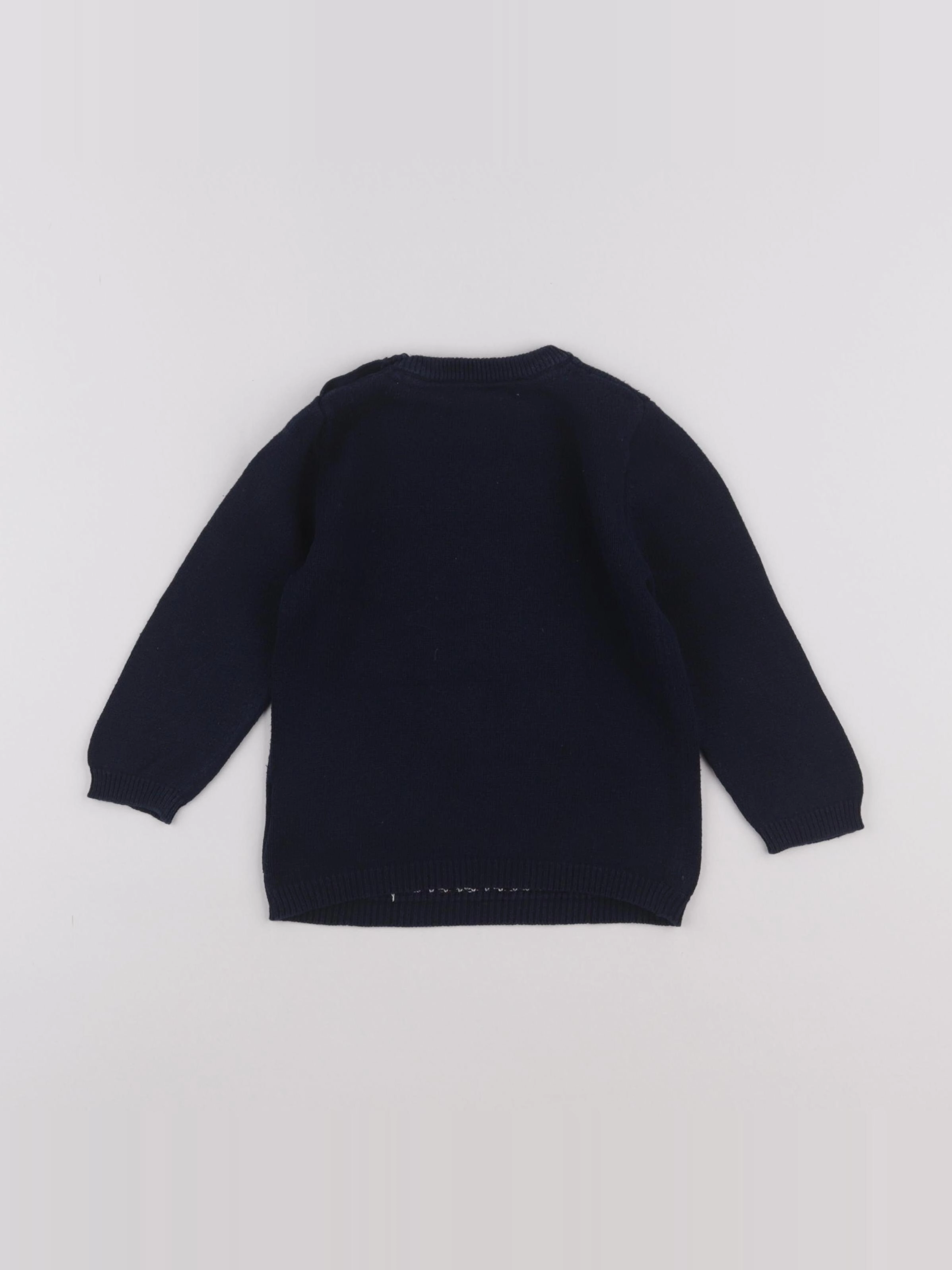 H&M - pull bleu - 9/12 mois