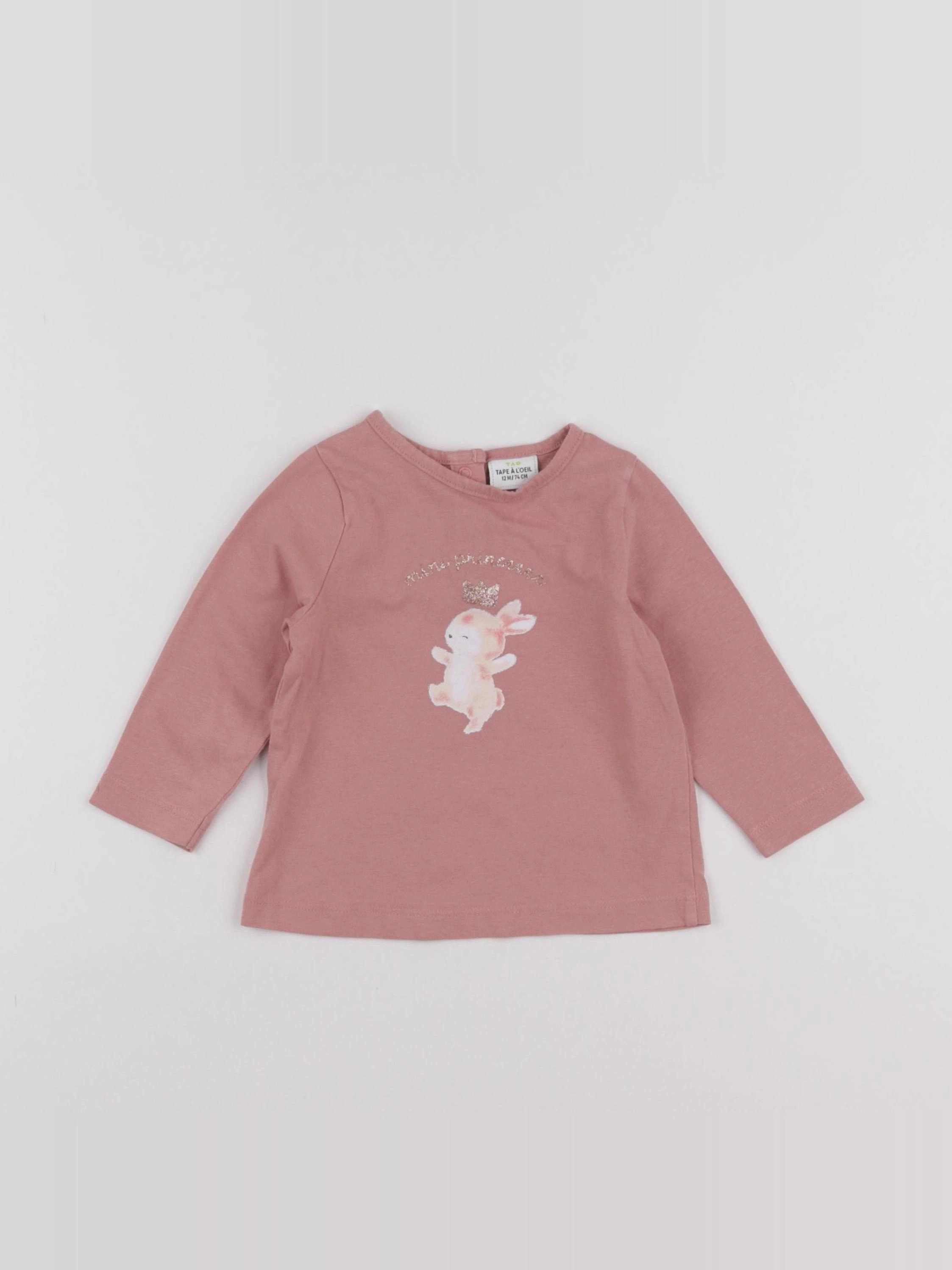 Tape à l'oeil - tee-shirt rose - 12 mois