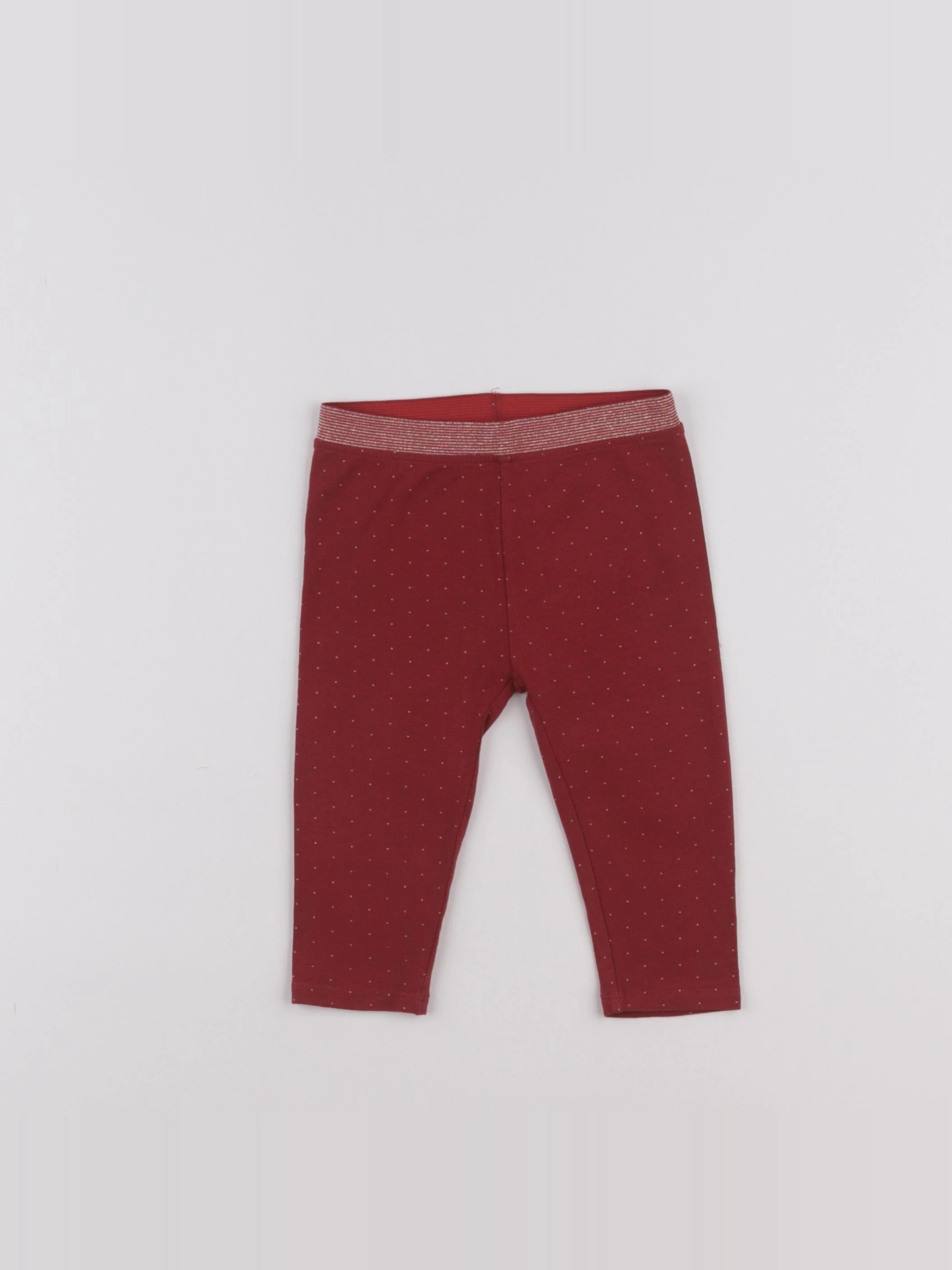 Vertbaudet - legging rouge - 12 mois