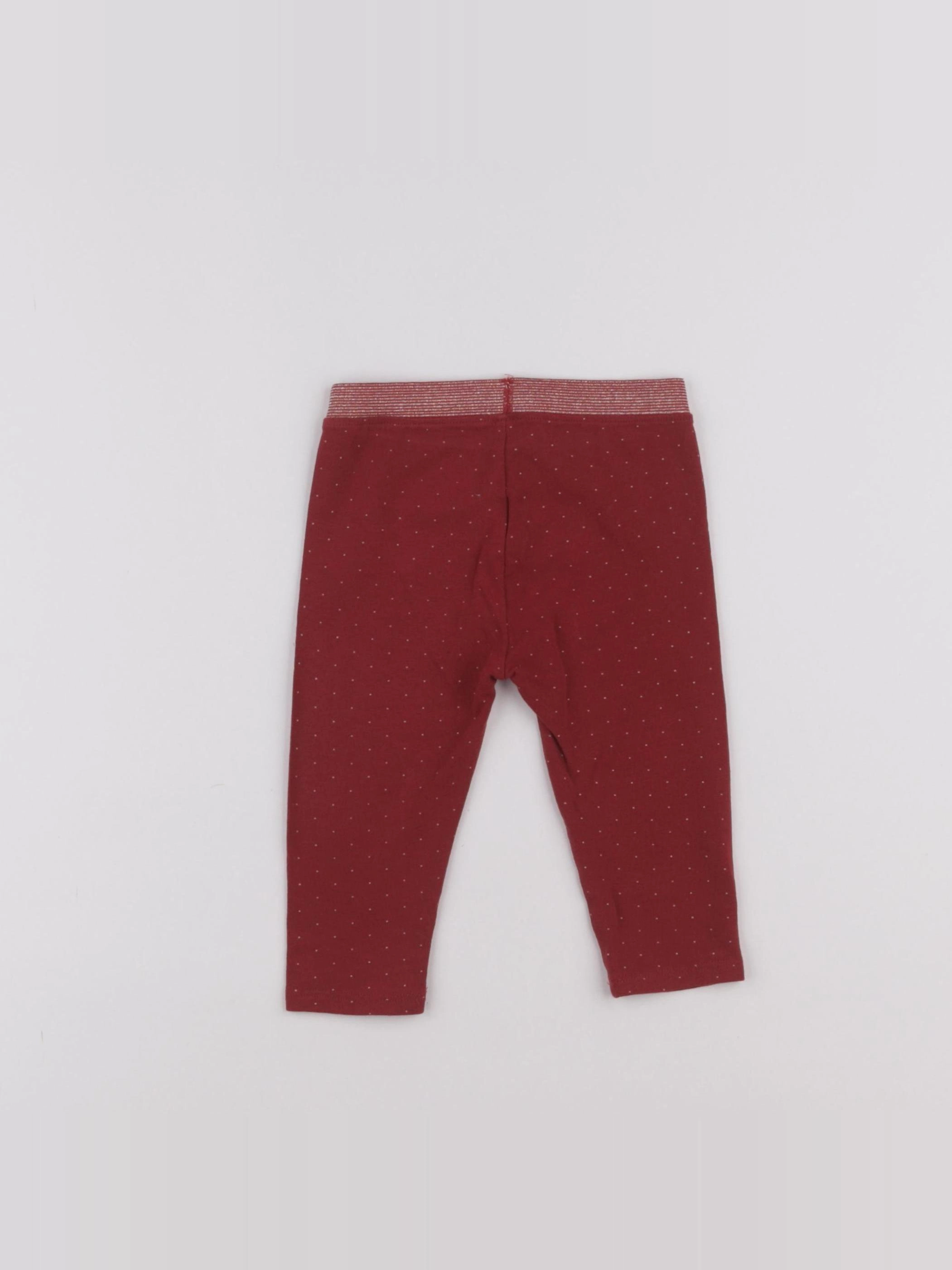 Vertbaudet - legging rouge - 12 mois