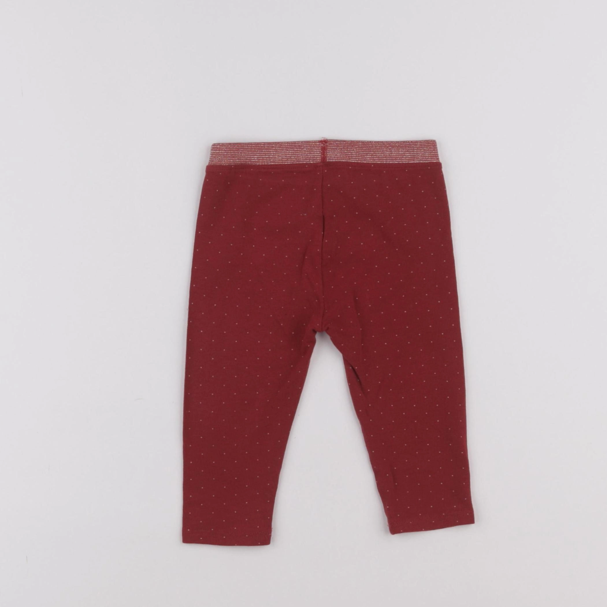 Vertbaudet - legging rouge - 12 mois