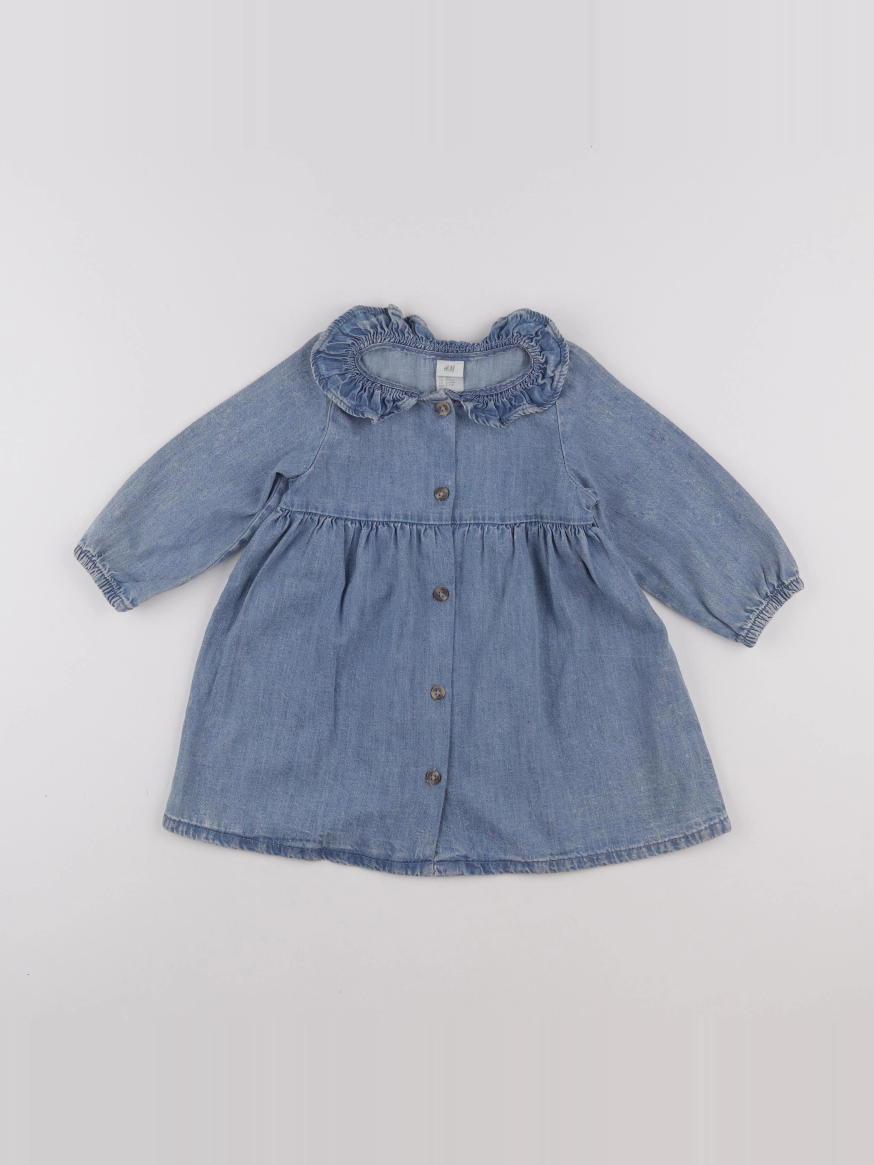 H&M - robe bleu - 9 mois